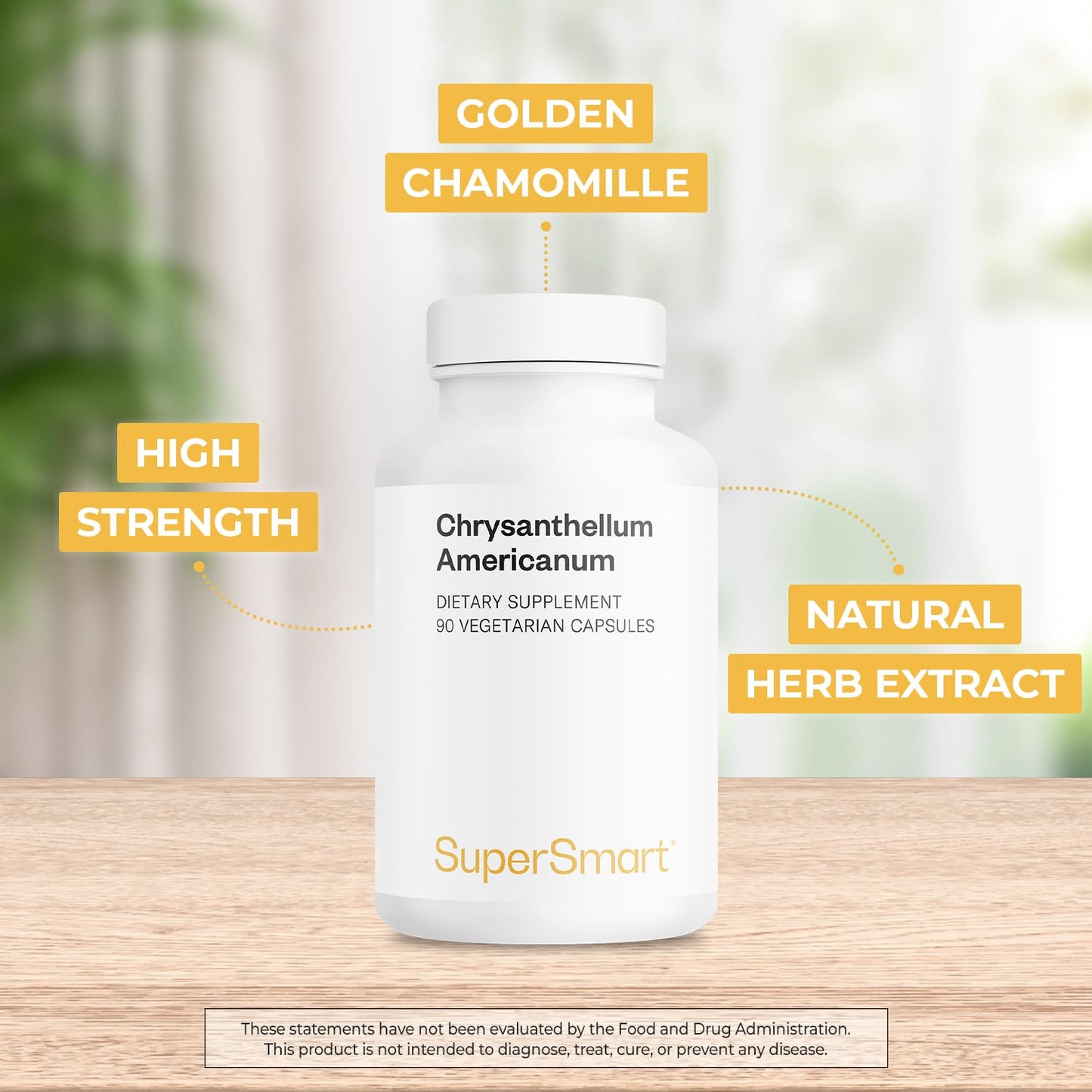 Supersmart Chrysantellum Americanum 1200mg Daily High Strength Vegetarian Capsules, 90 Count