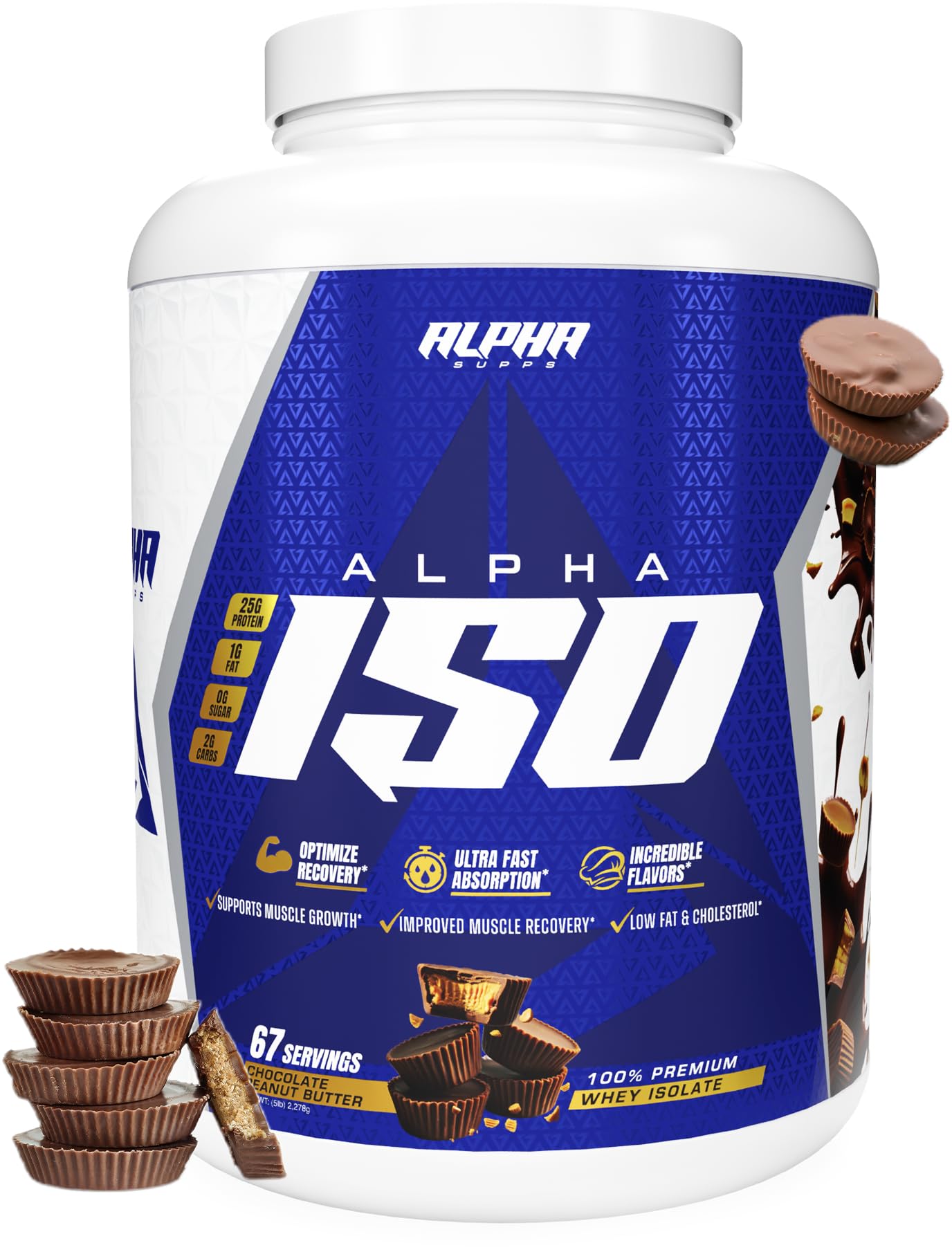 Alpha Supps ISO Low Carb 100% Whey Protein Isolate Powder, 80 Servings