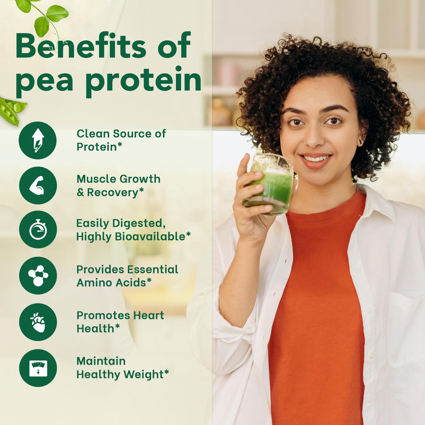 Zammex Organic Pea Protein Powder, Unflavored, 2.62 lb (Pack of 1)
