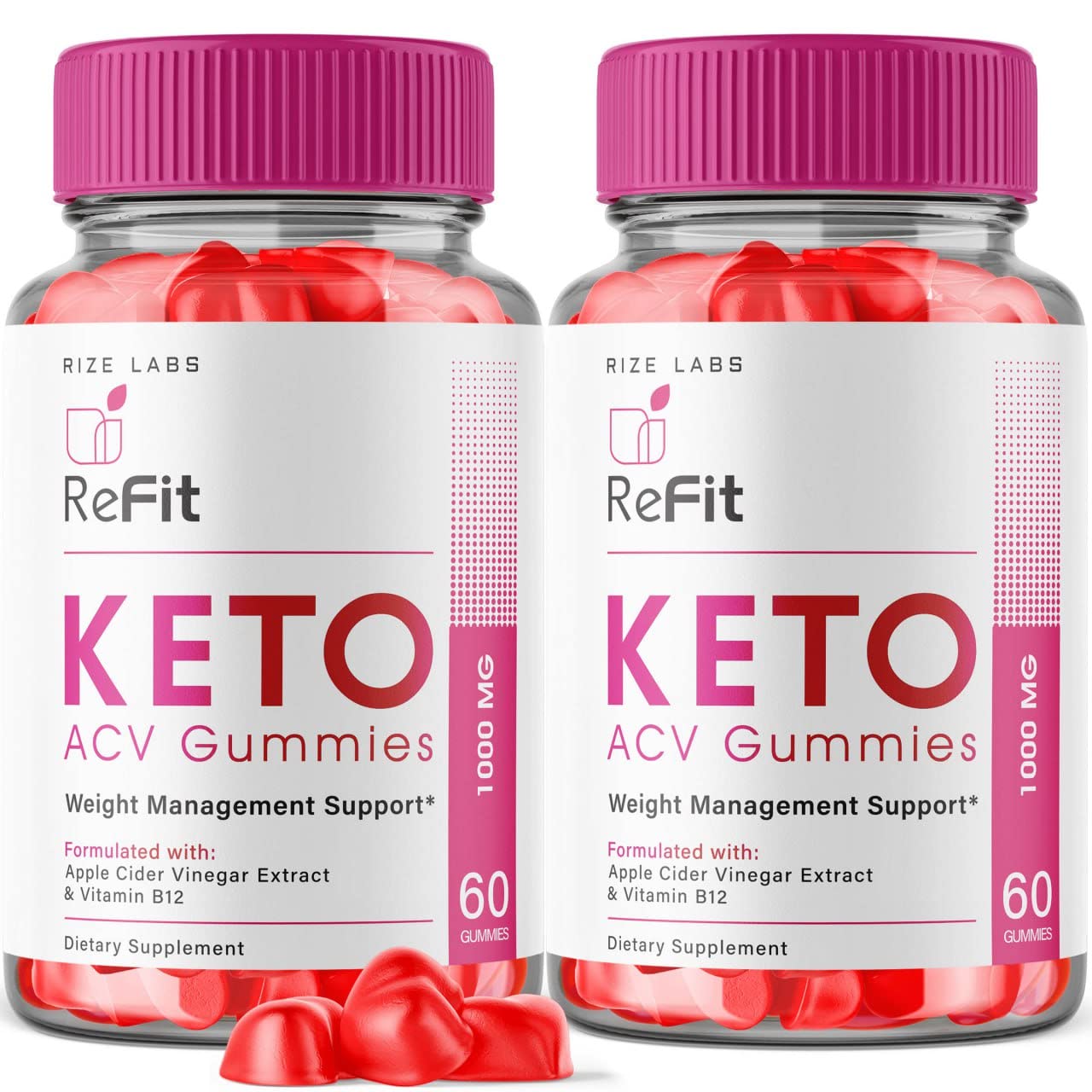 Rize Labs Refit Keto ACV Gummies for Advanced Weight Loss with Apple Cider Vinegar, 120 Gummies