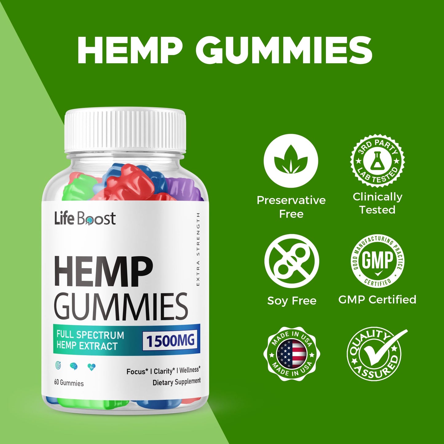 Purvia Hemp Gummies Advanced Strength Performance Hemp Blend Formula, Gummy, 120 Gummies