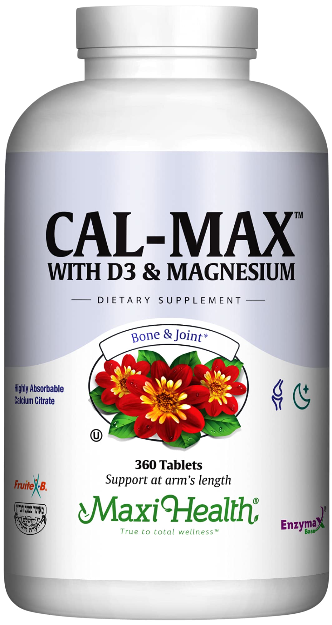 Maxi Health Calcium Magnesium Supplement with Vitamin D3 and Boron, 360 Tablets