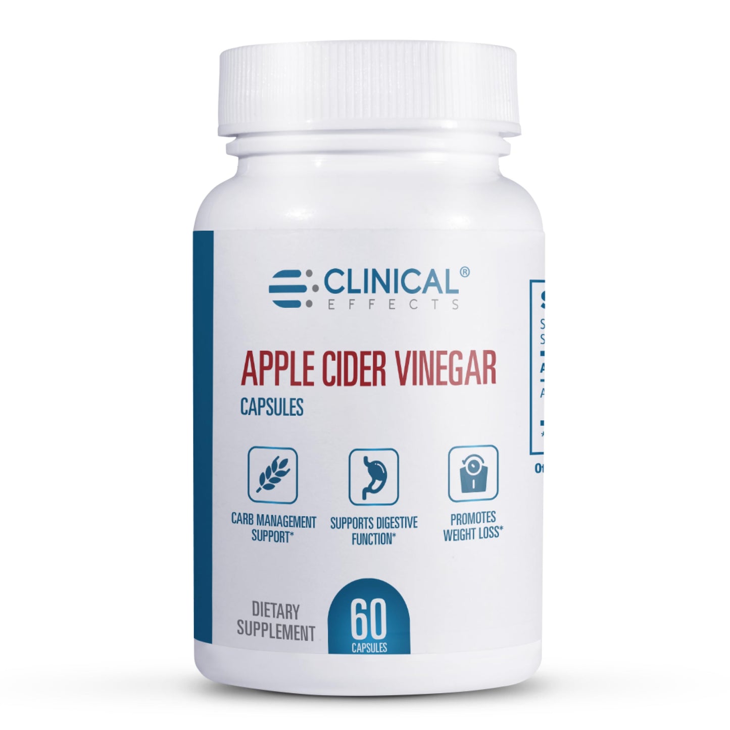 Clinical Effects Apple Cider Vinegar Capsules 1300mg 60 Count