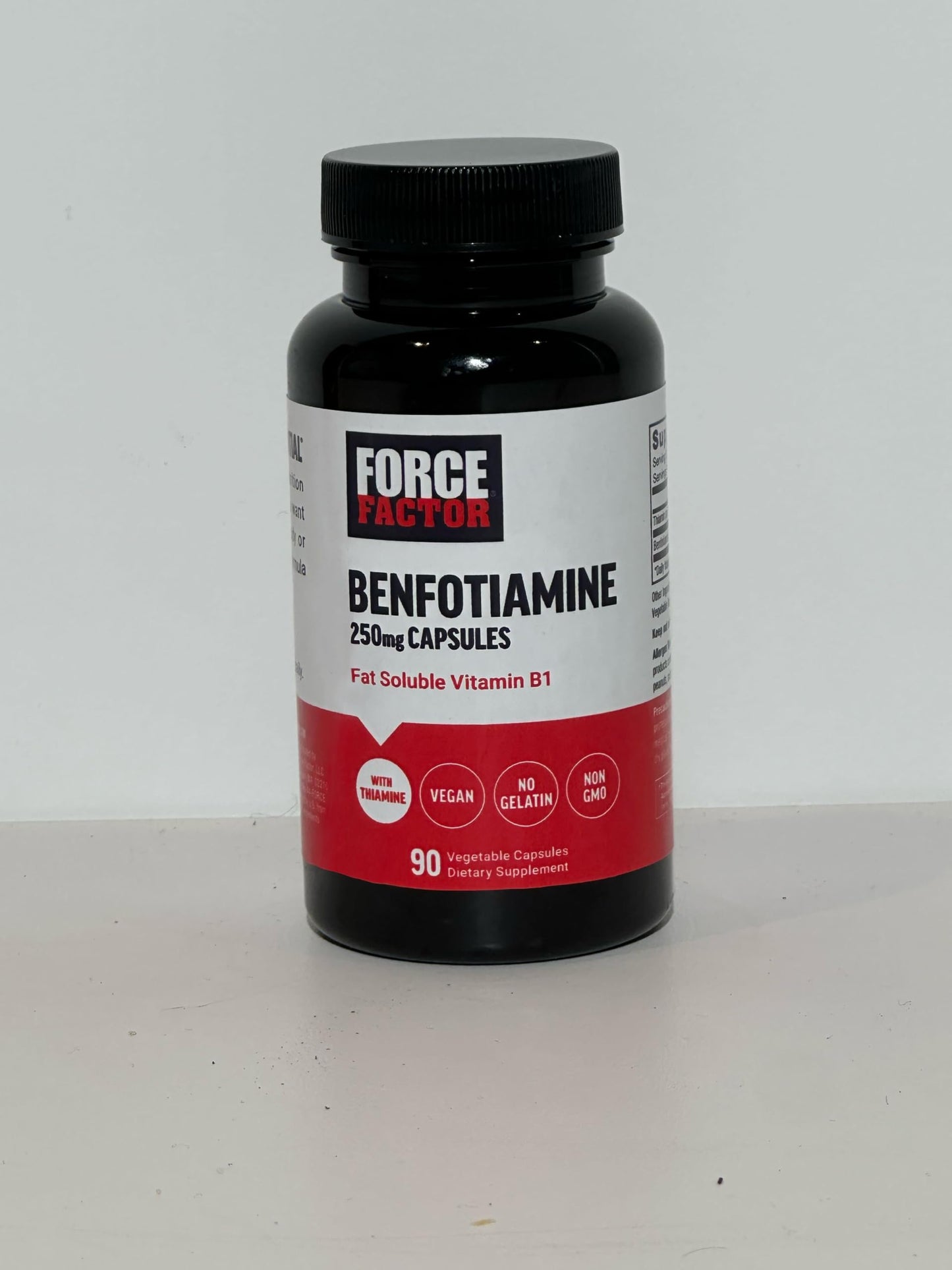 Force Factor Benfotiamine Plus Thiamine Supplement Capsule 90 Count