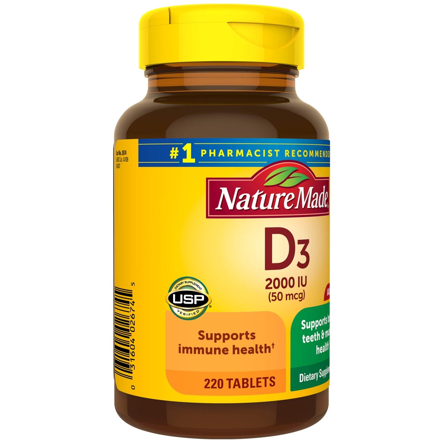 Nature Made Vitamin D3 220 Tablets