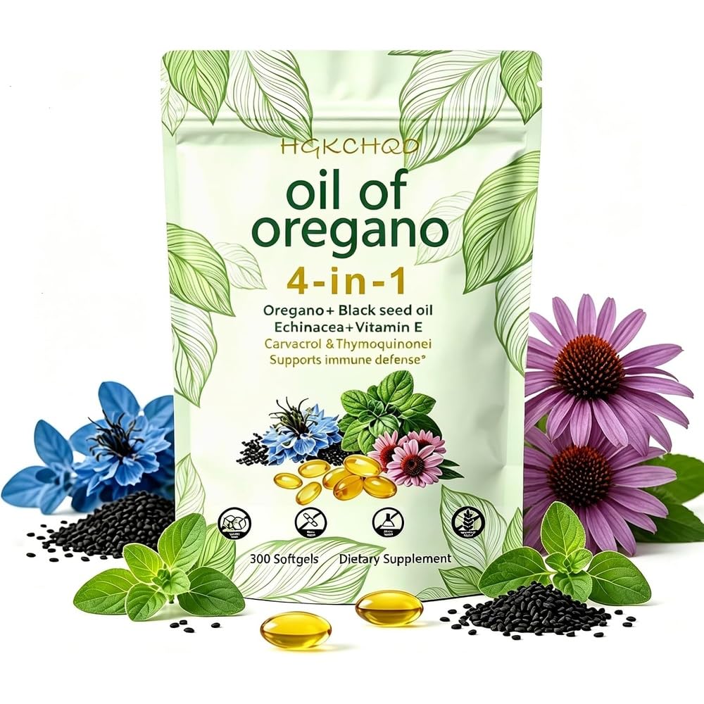 HGKCHQO Oil of Oregano 4-in-1 Softgels 300 Count