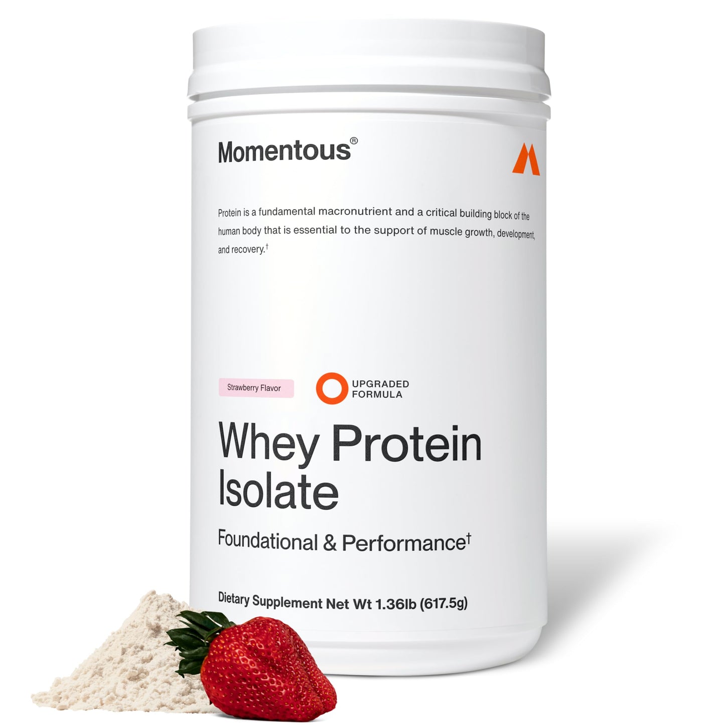 Momentous Essential Grass-Fed Whey Protein Powder 25 Servings