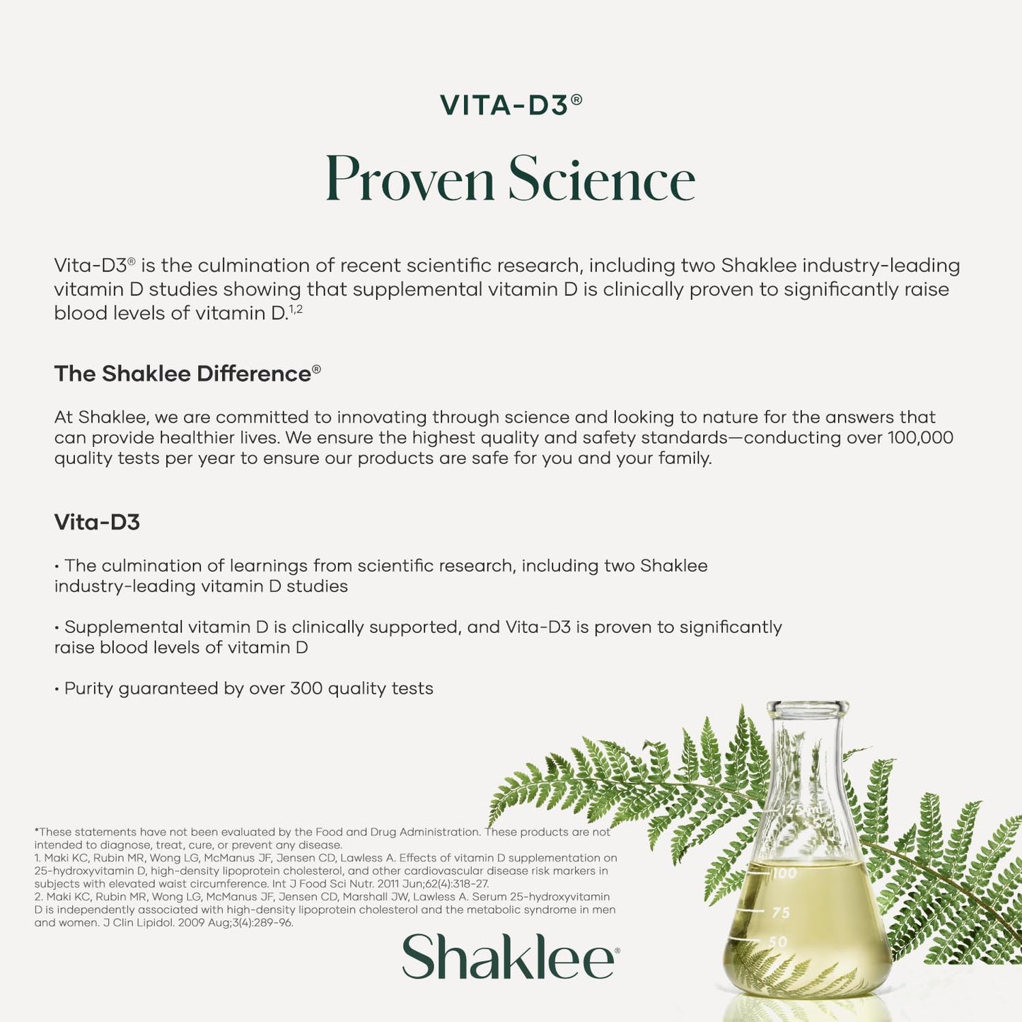 Shaklee Vita-D3 2000 IU High-Potency Vitamin D3 90 Tablets