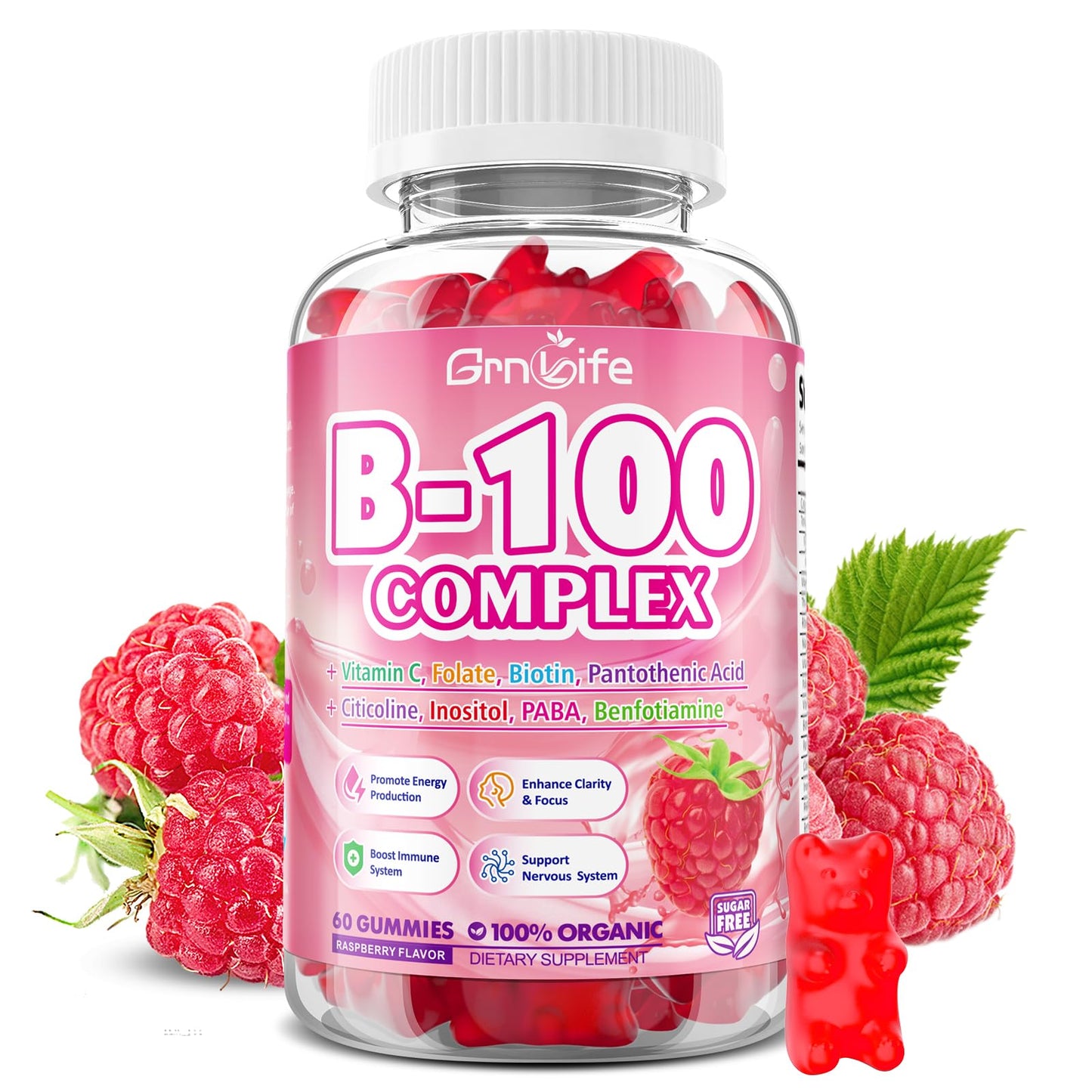 GrnLife Vitamin B Complex Gummies 60 Count