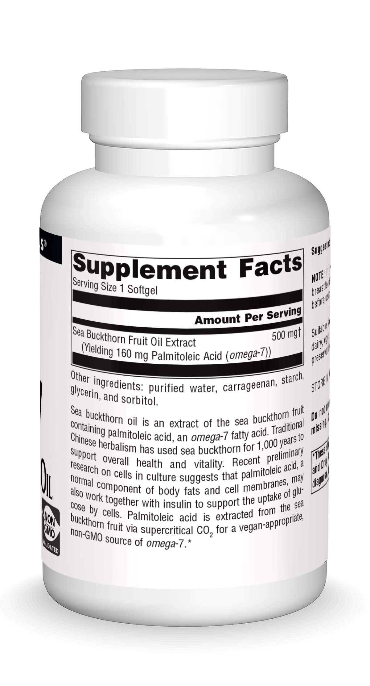 Source Naturals Omega-7 Vegan Softgels, 120 Count