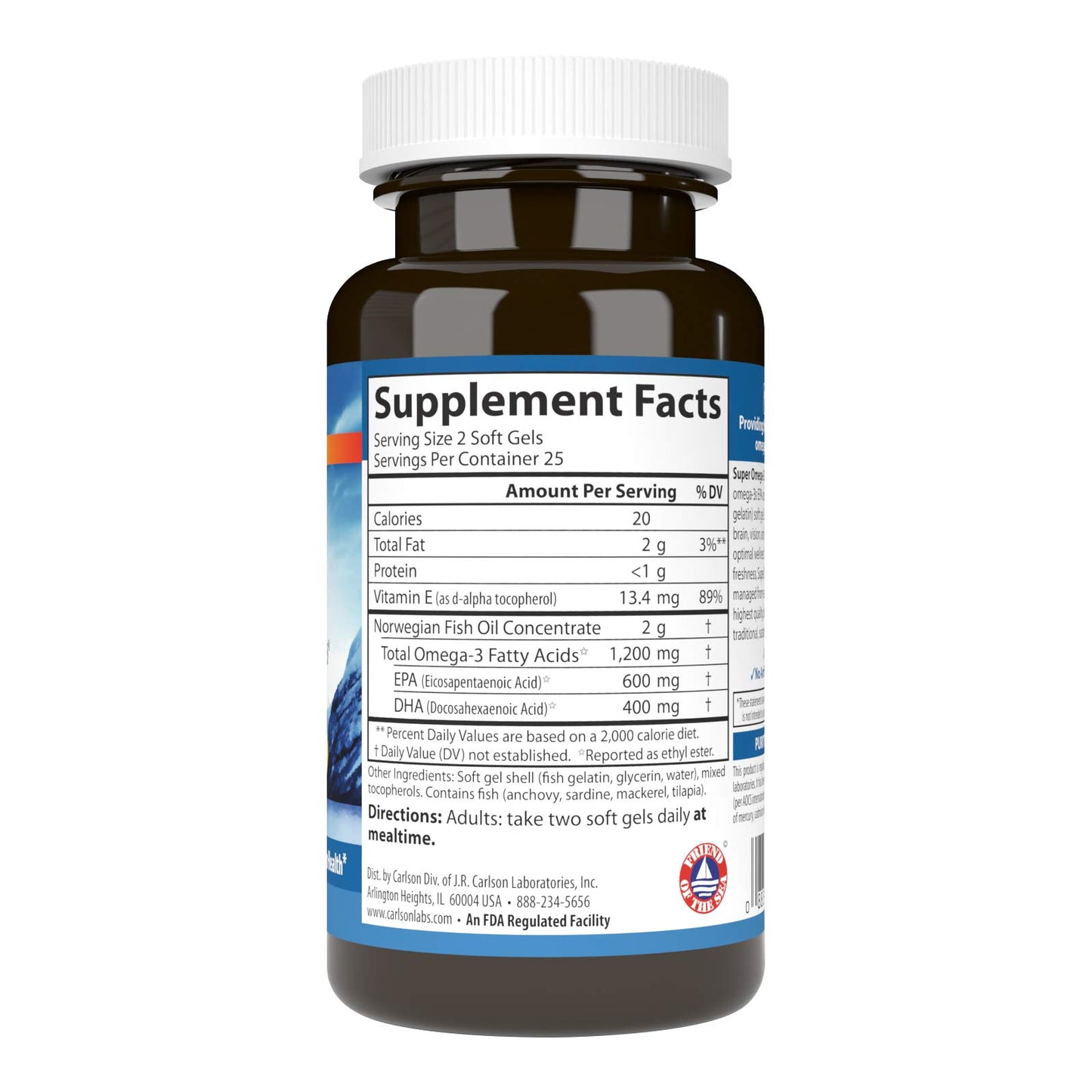 Carlson Super Omega-3 Gems 50 Softgels