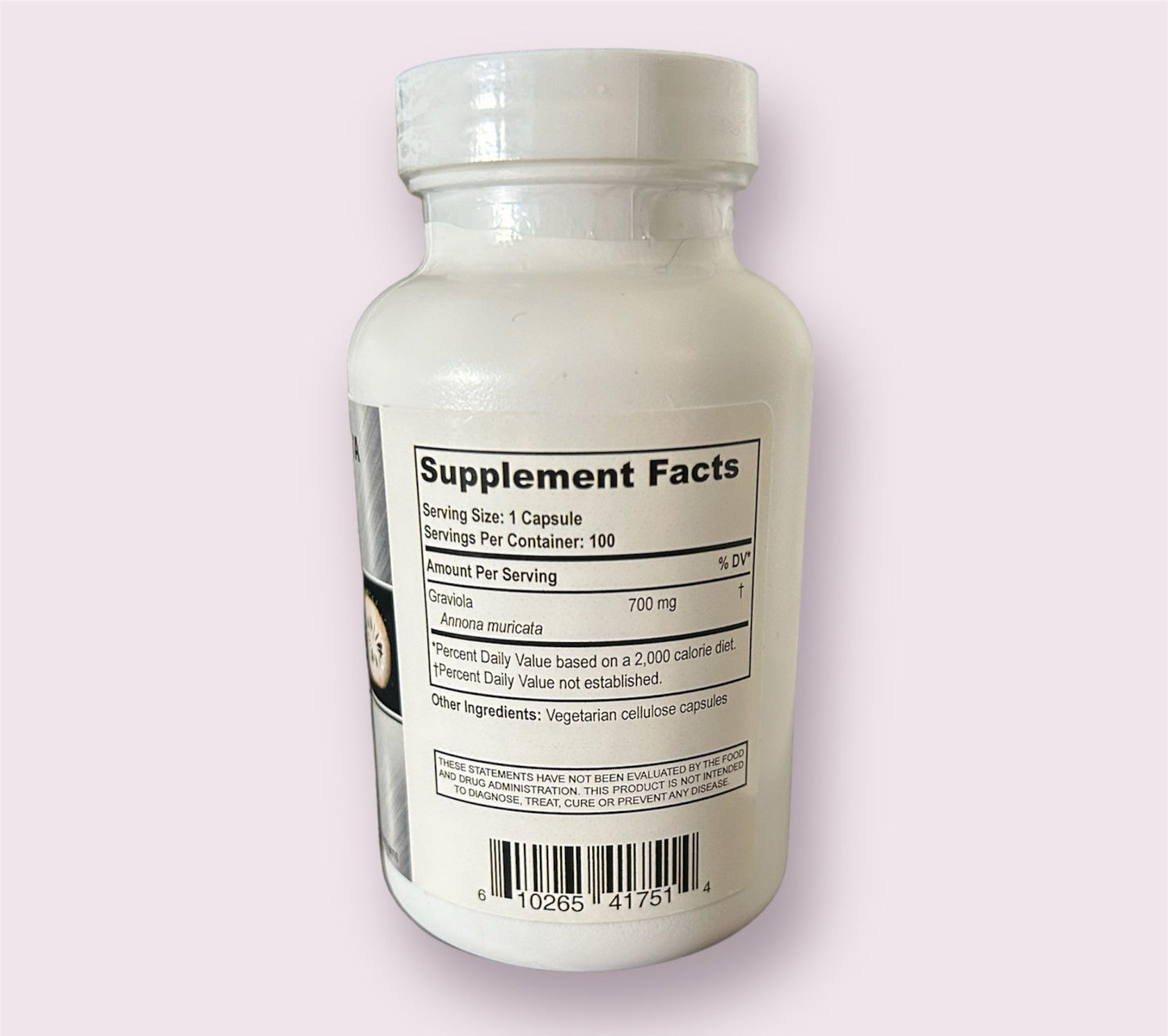 HISPANIC Guanabana Soursop Dietary Supplement Capsule, 100 Count