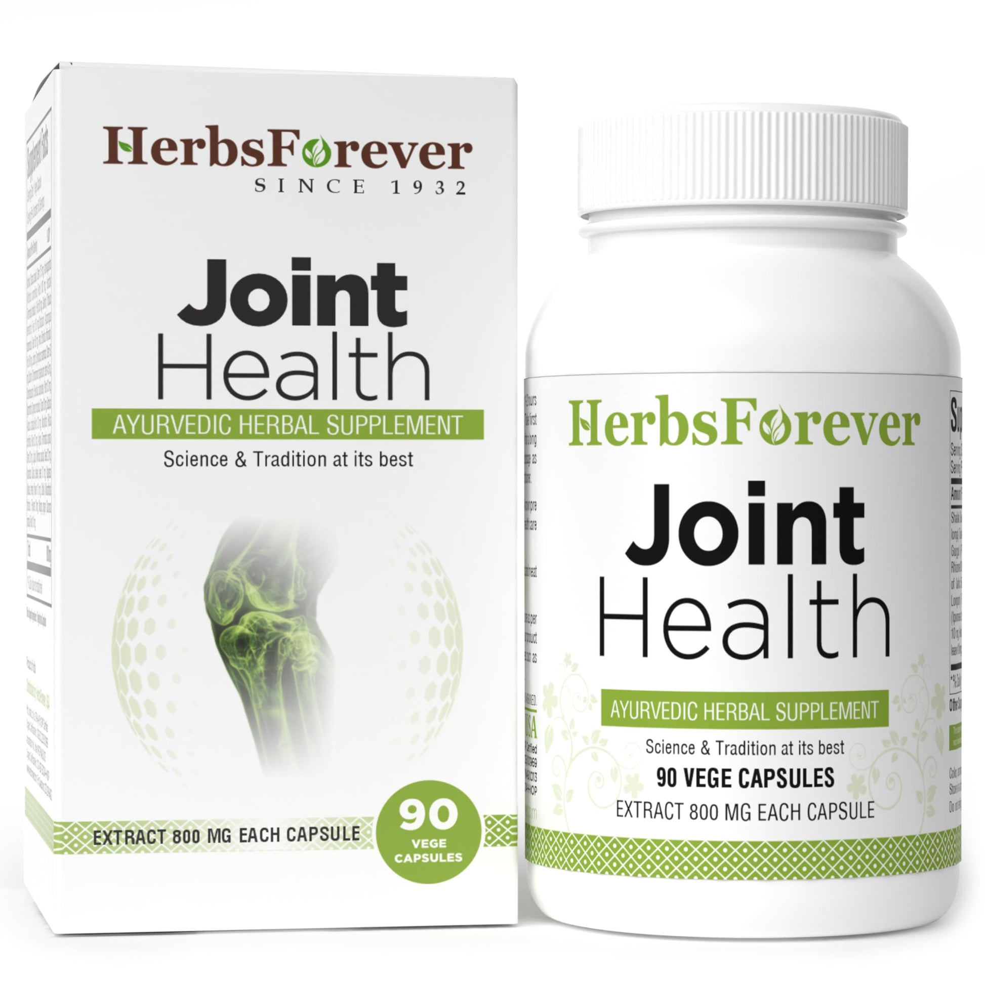 Herbsforever Joint Health-Joint Support, Mobility Supplement with 11 Ayurvedic Herb Extracts, Capsules, 90 Count