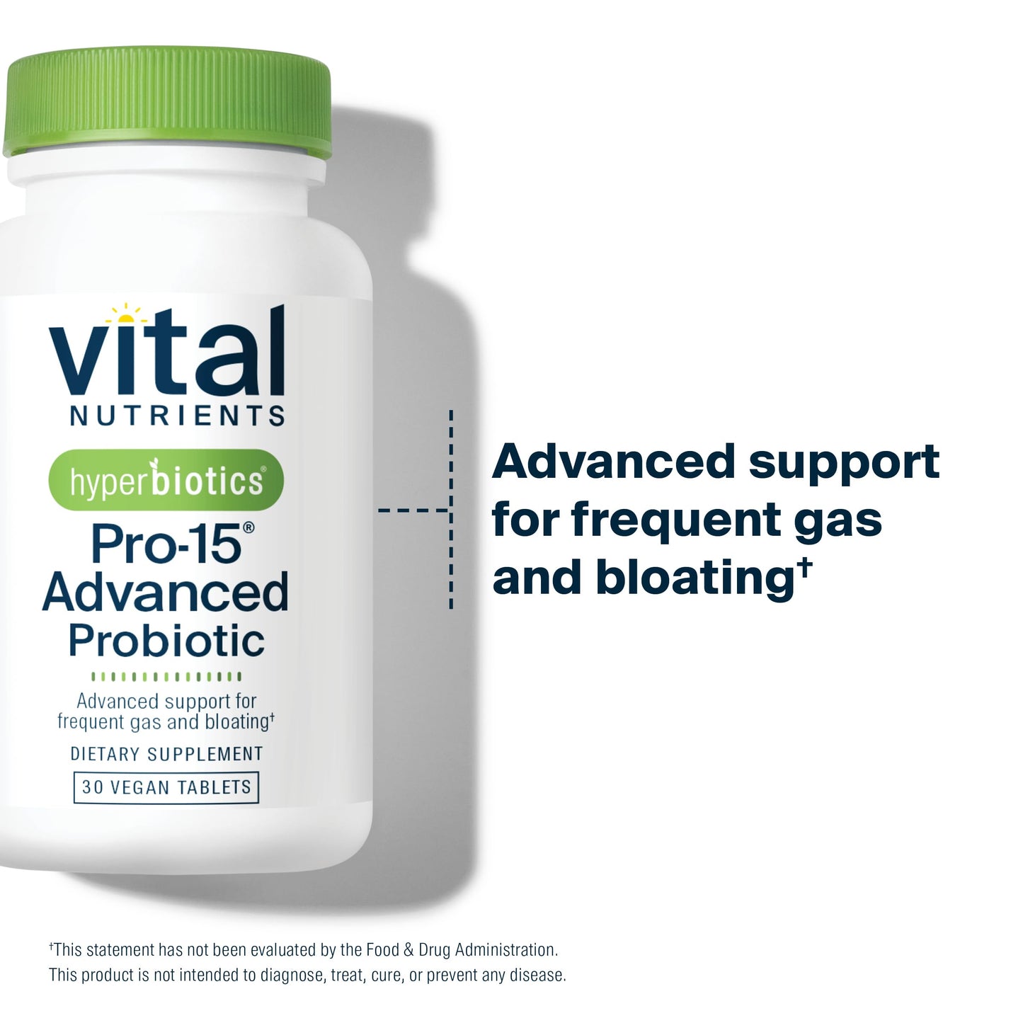 Hyperbiotics Vital Nutrients Pro-15 Advanced Probiotics for Women and Men, 30 Tablets