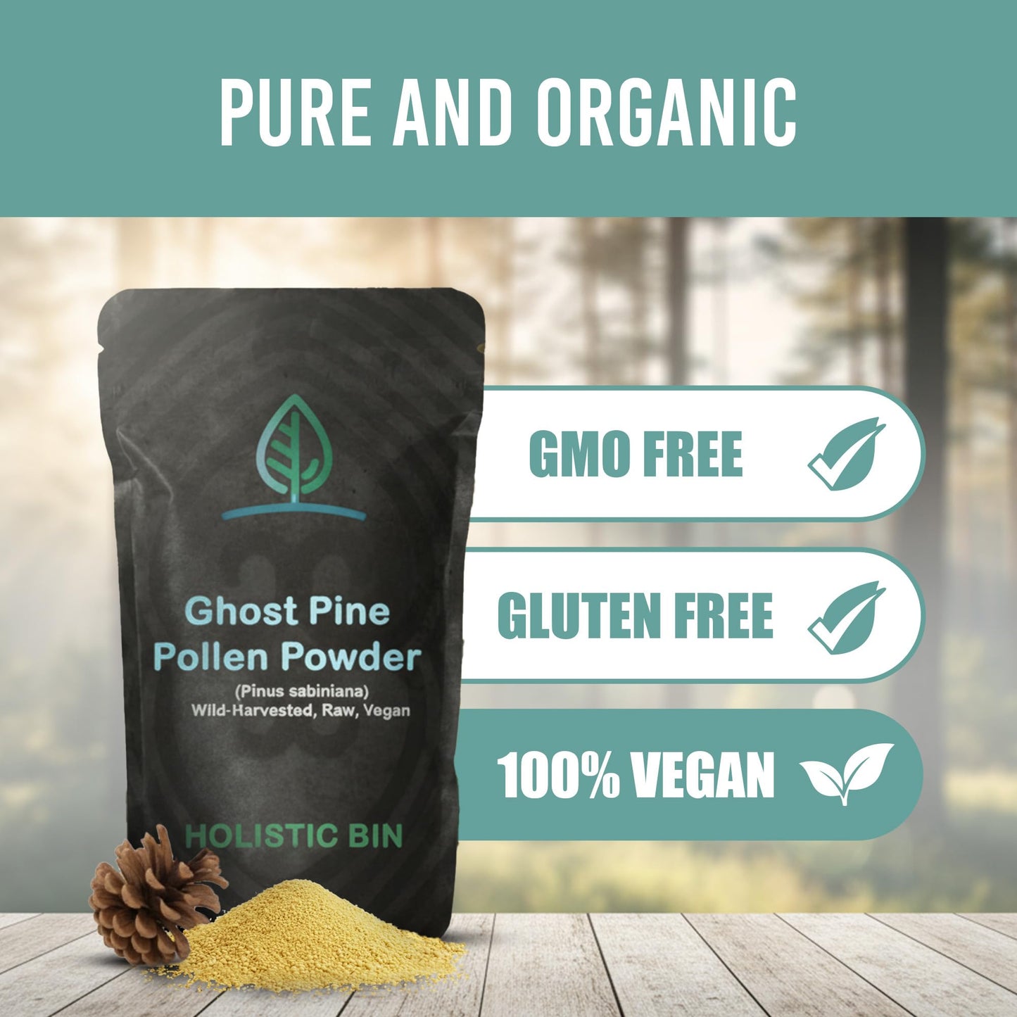 Holistic Bin Ghost Pine Pollen Powder 0.71 oz
