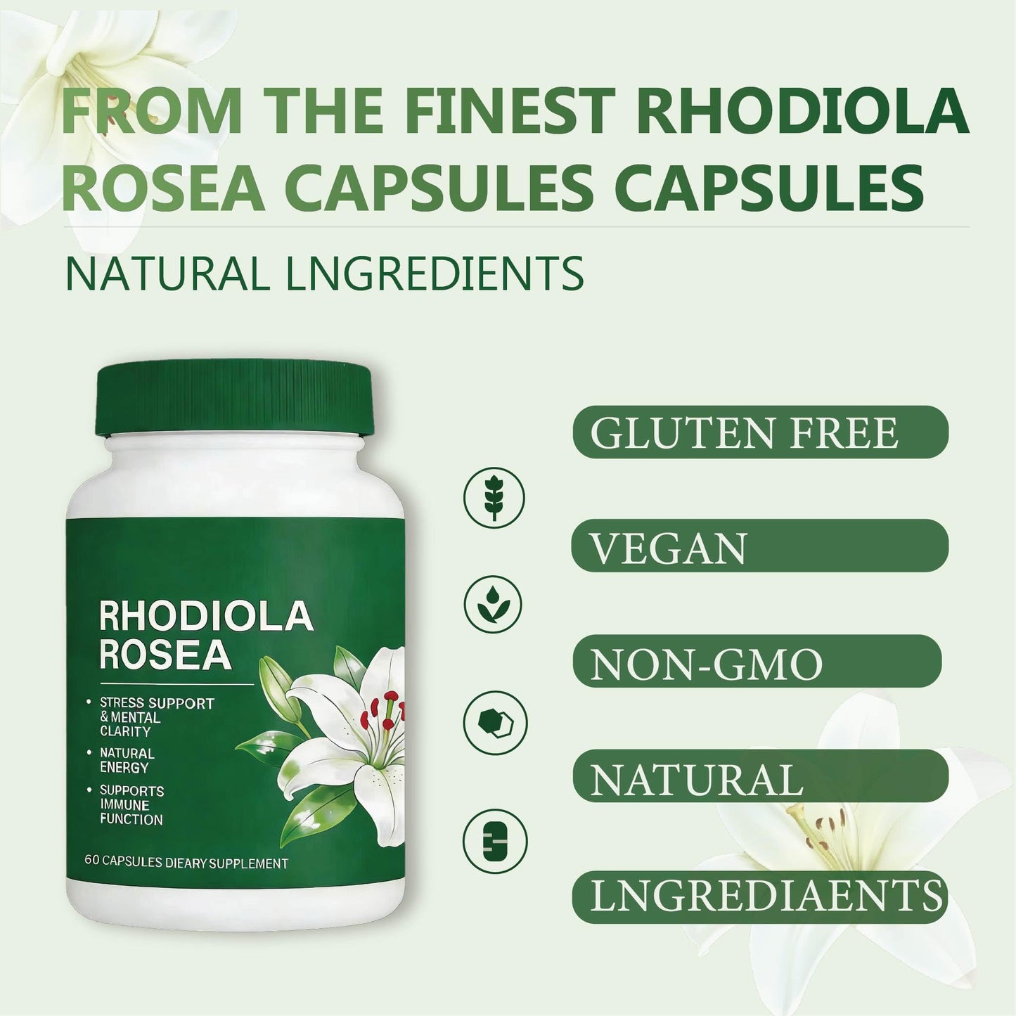 InstaLift Rhodiola Rosea 500mg Capsule, 60 Capsules