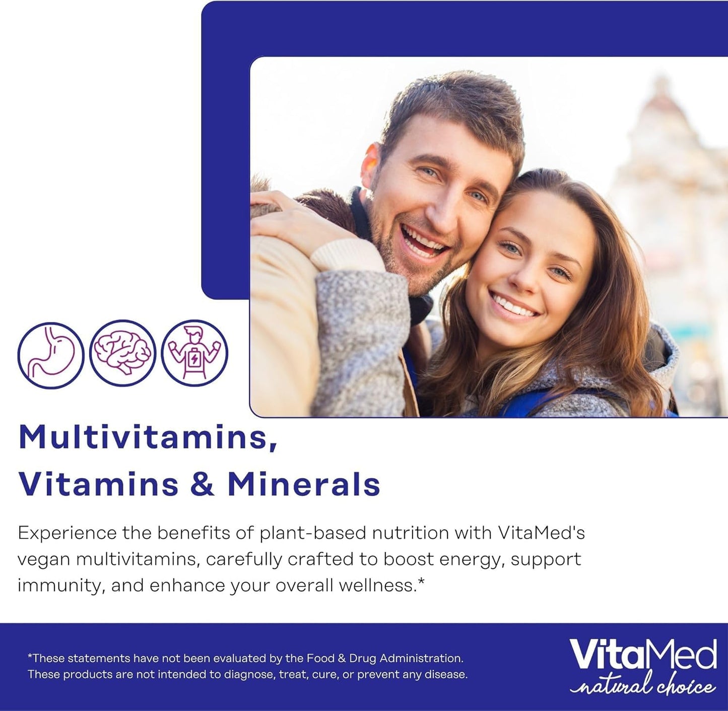 VitaMed Vita Forte Vegan Multivitamin with Probiotics, Digestive Enzymes & 42 Fruits & Vegetables – Halal Certified, Non-GMO, Gluten-Free, Daily Energy & Immune Support – 180 Tablets