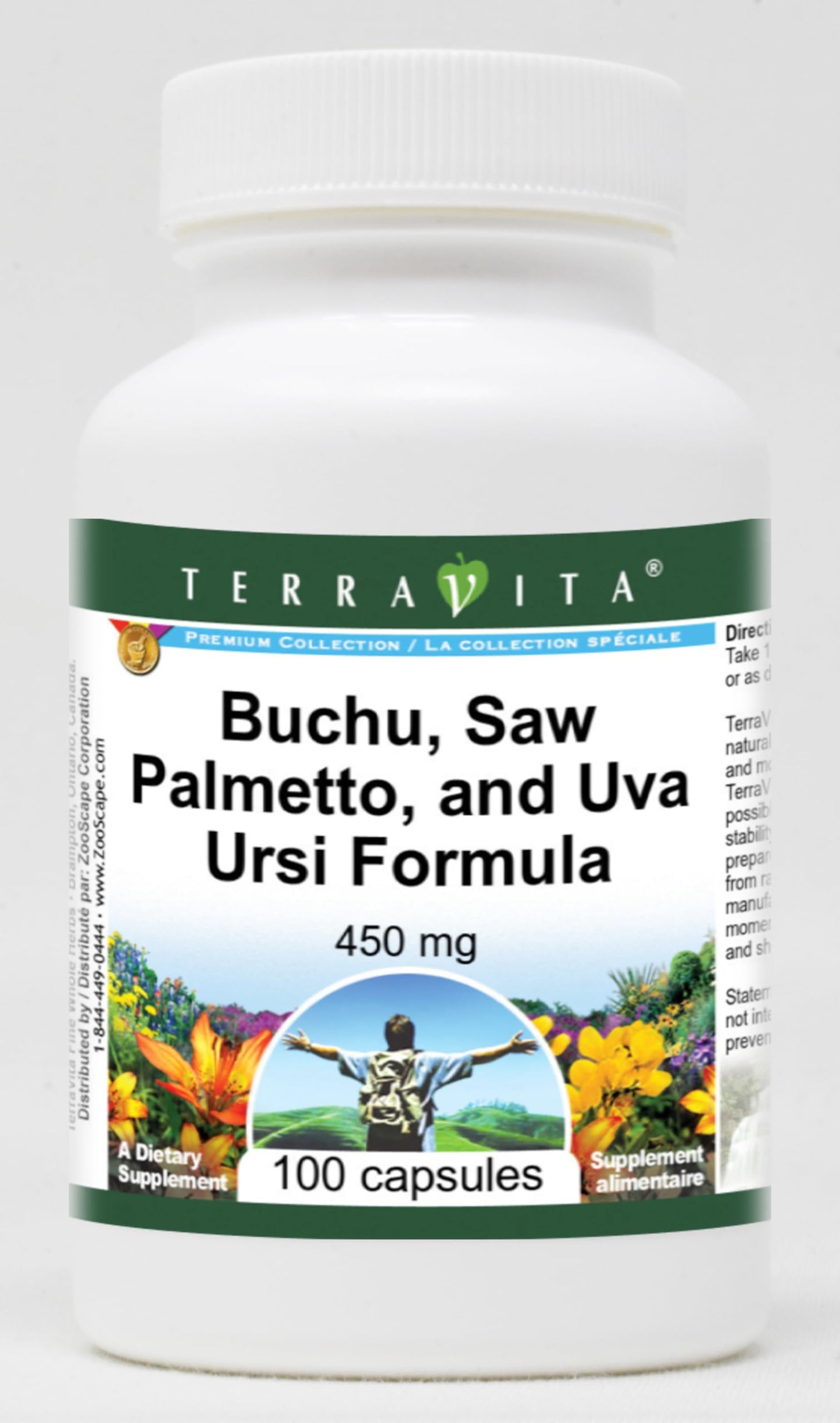 Terravita Buchu, Saw Palmetto, and Uva Ursi Formula, 300 Capsules