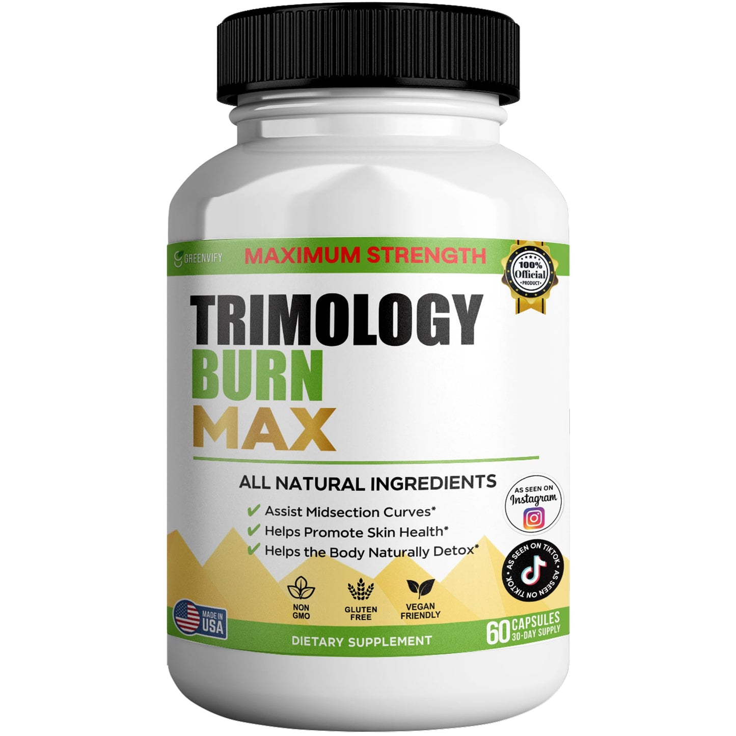 GREENVIFY Burn Max Natural Supplement 60 Capsules