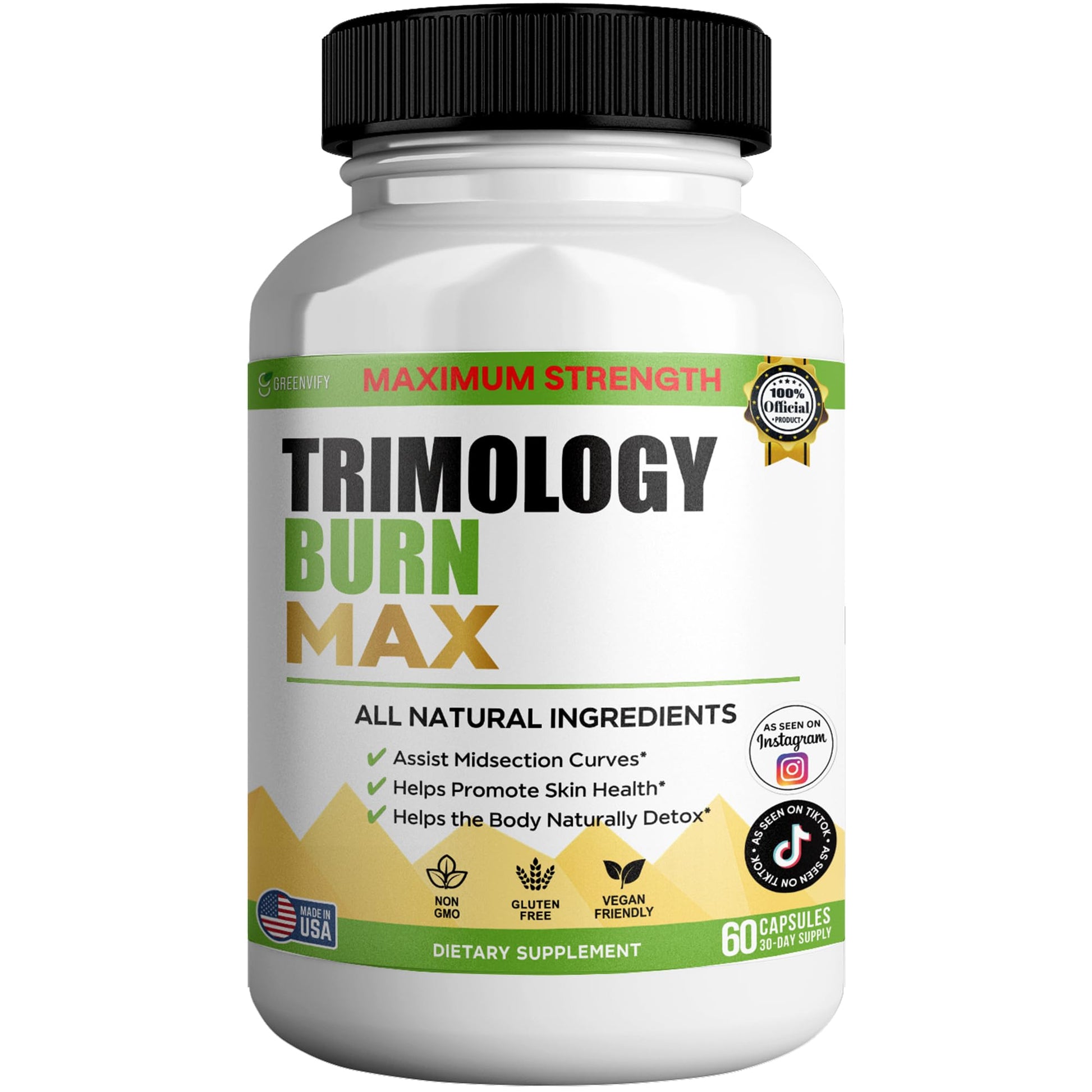 GREENVIFY Burn Max Natural Supplement 60 Capsules