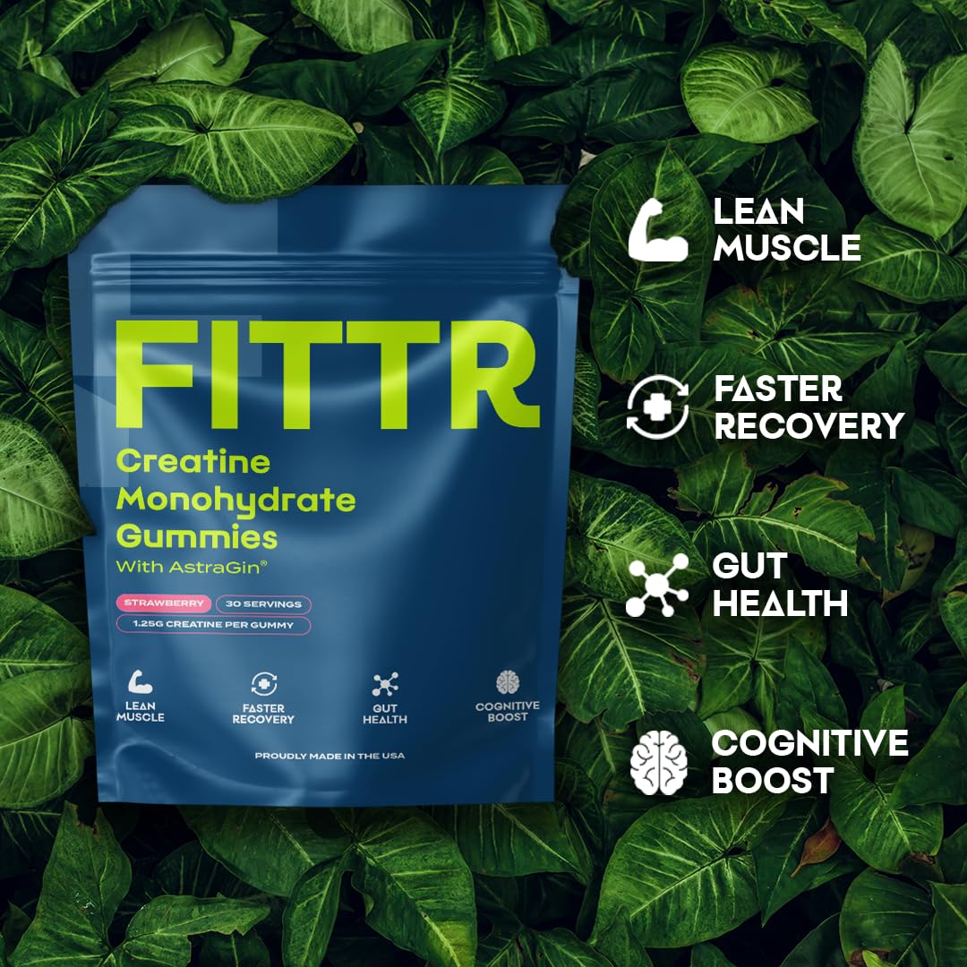 FITTR Creatine Monohydrate Gummies 90 Count