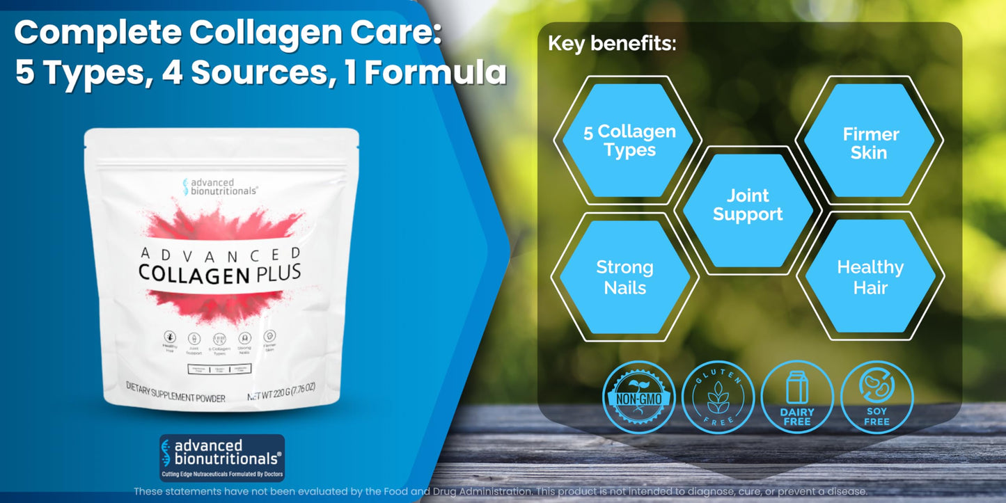Advanced Bionutritionals Collagen Plus Powder, 7.75 oz