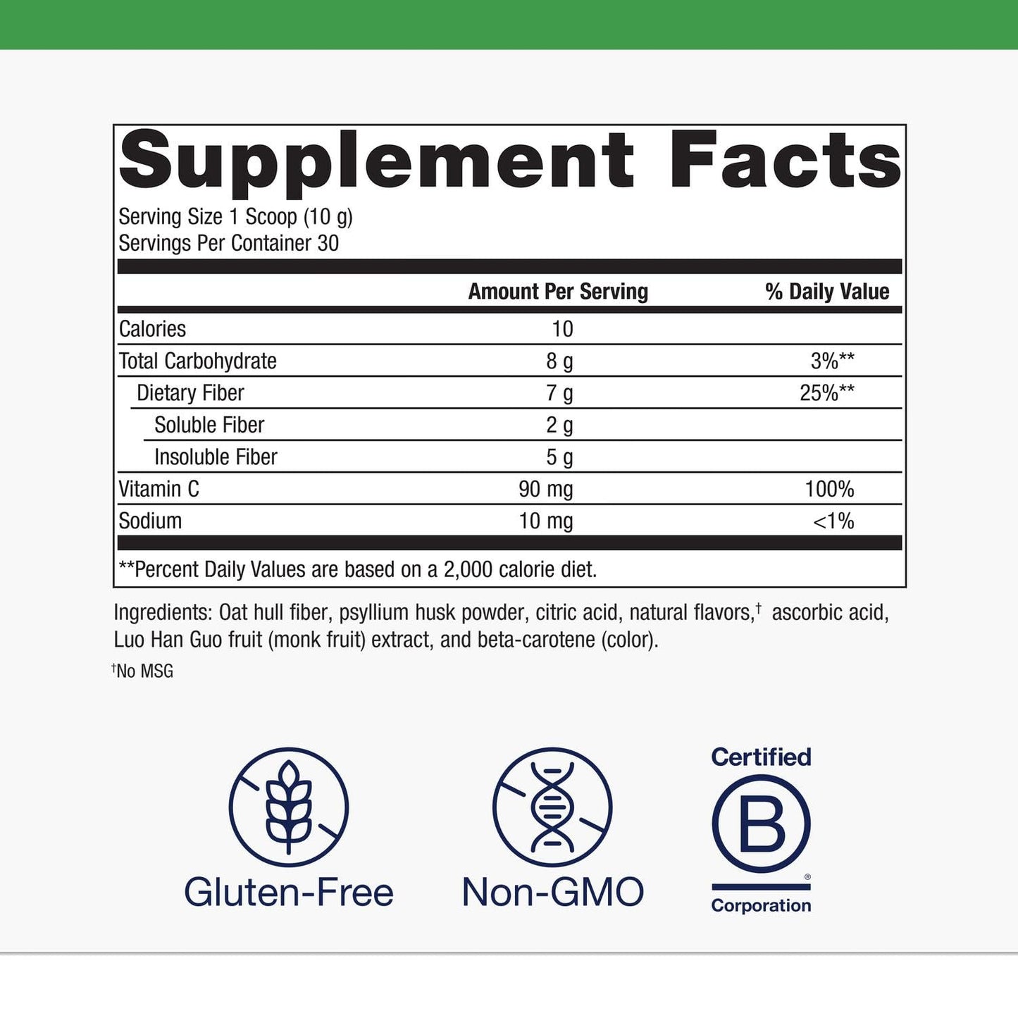 Metagenics Daily Fiber Boost Digestive Support Powder 10.58 Ounces
