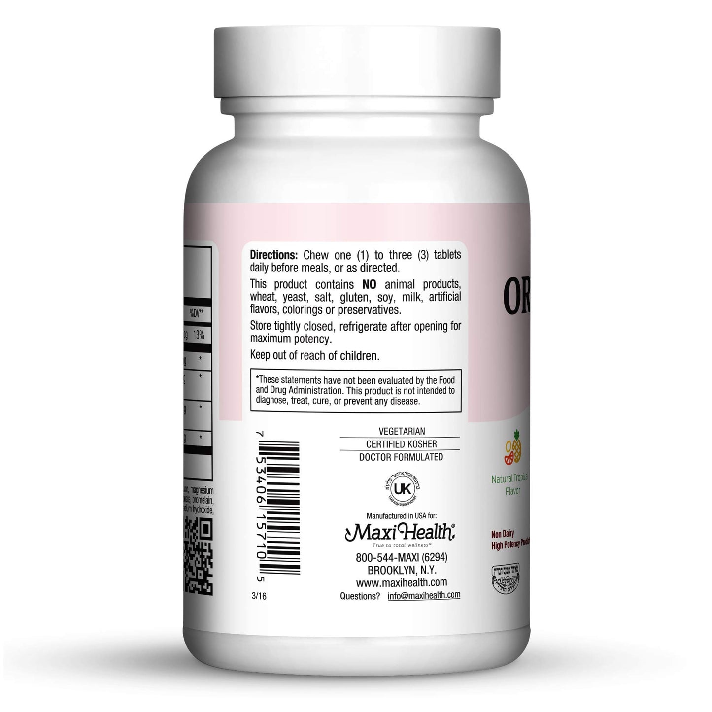 Maxi Health Oraldophilus Probiotics Tablets 100 Count