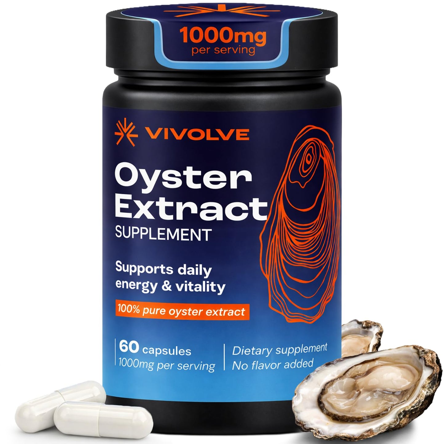 VIVOLVE Oyster Extract Capsules, 60 Capsules