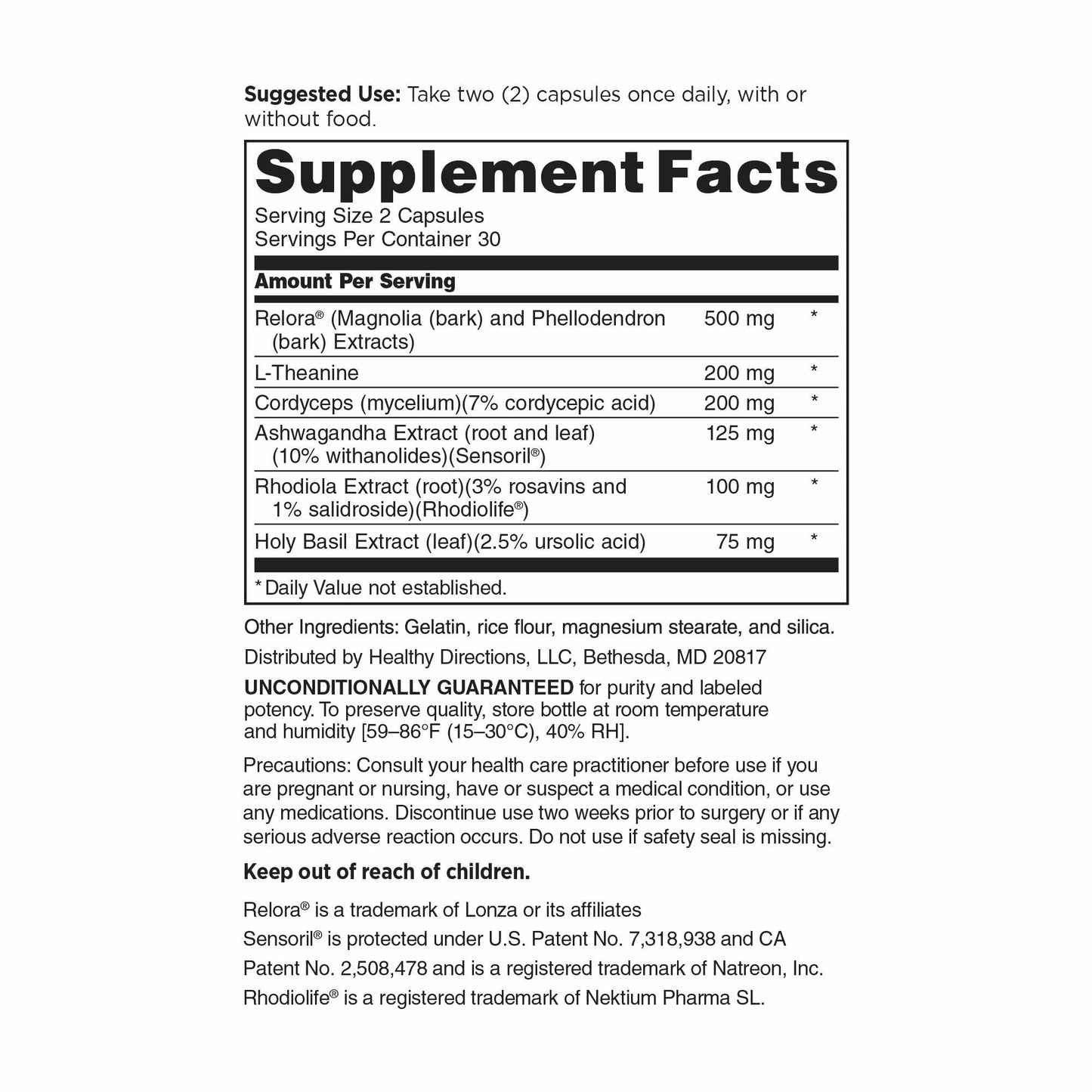 Doctors' Preferred Cortisol Control, Adrenal & Stress Support Capsules, 60 Count