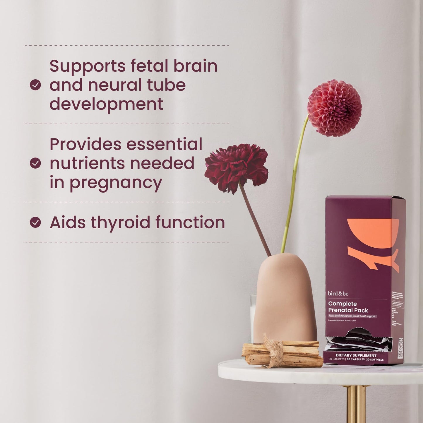 bird&be Complete Prenatal Vitamins with DHA & Choline Capsule 30