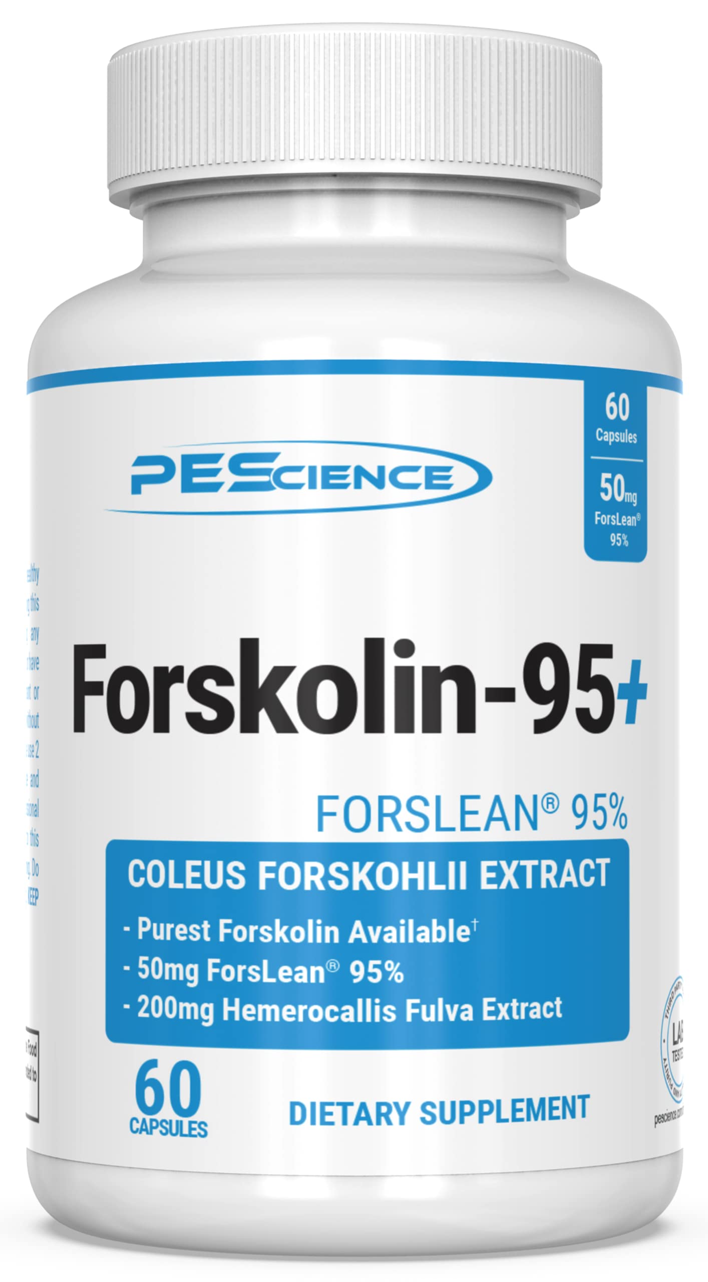 PEScience Forskolin-95+ 50mg Capsules, 60 Count