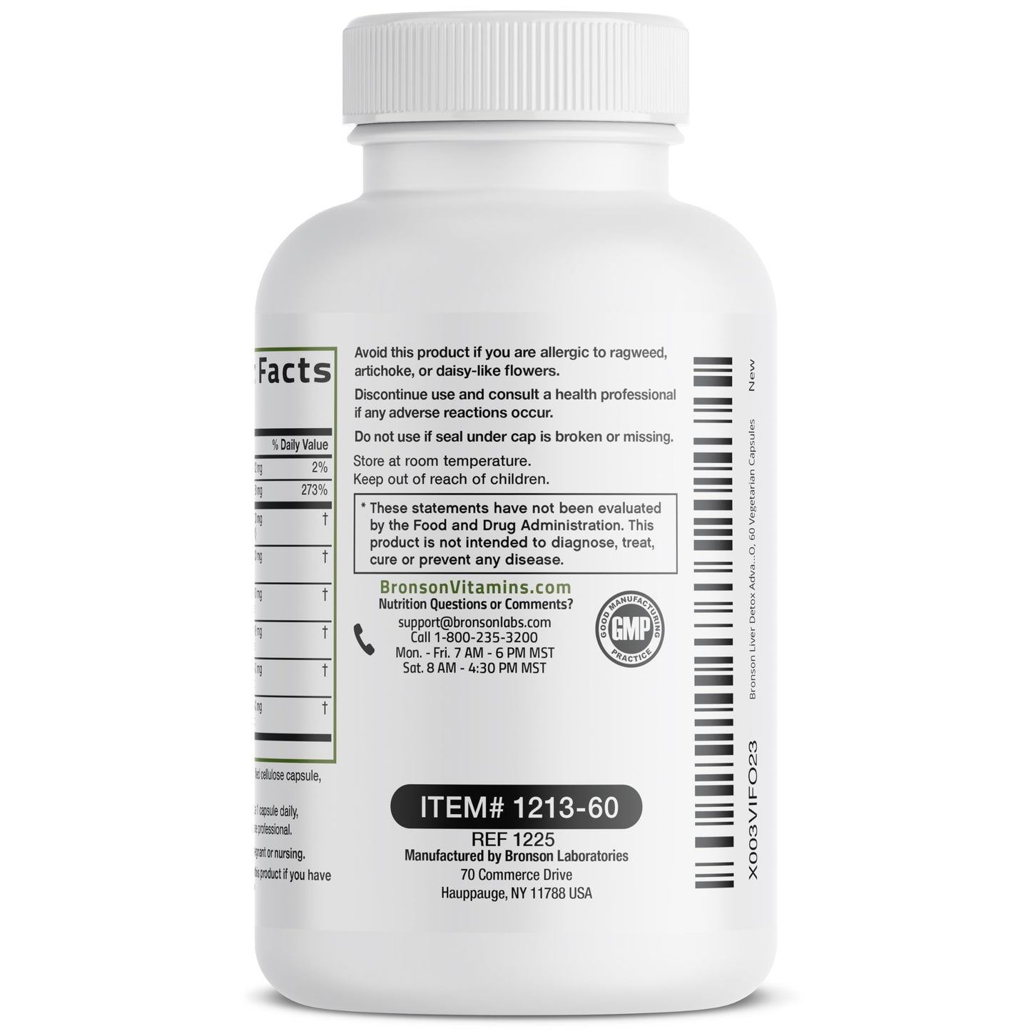 Bronson Liver Detox Advanced Detox & Cleansing Formula Capsules, 60
