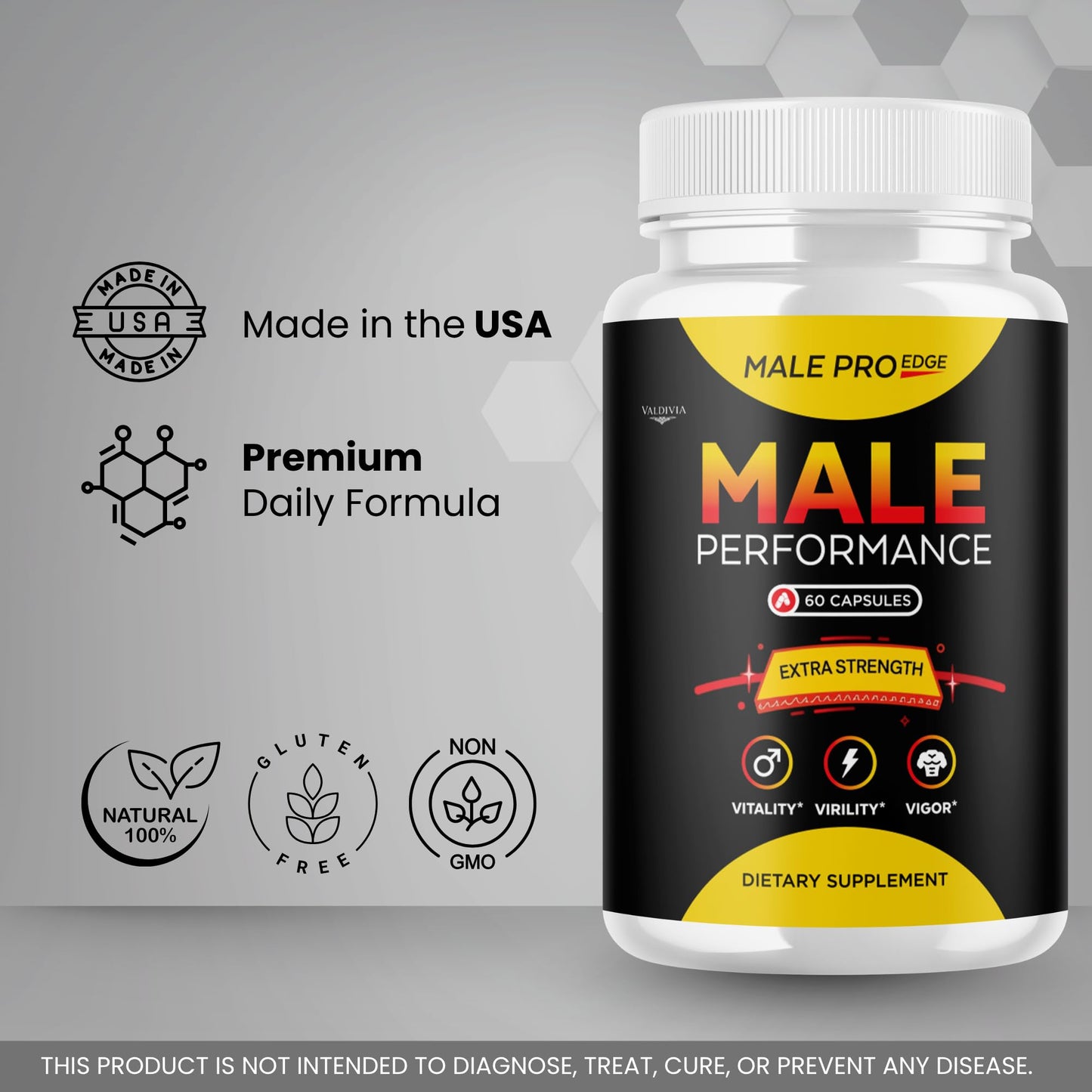 Valdivia Male Pro Edge Capsules 60 Count