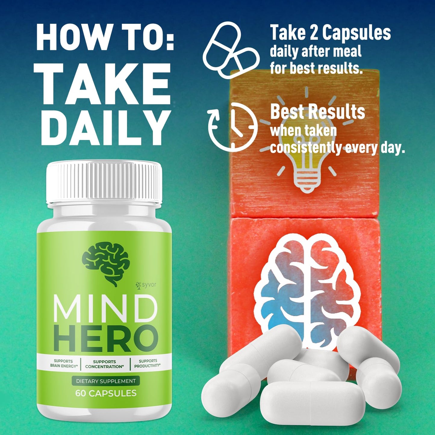 Syvor Mind Hero Capsules 180 Capsules