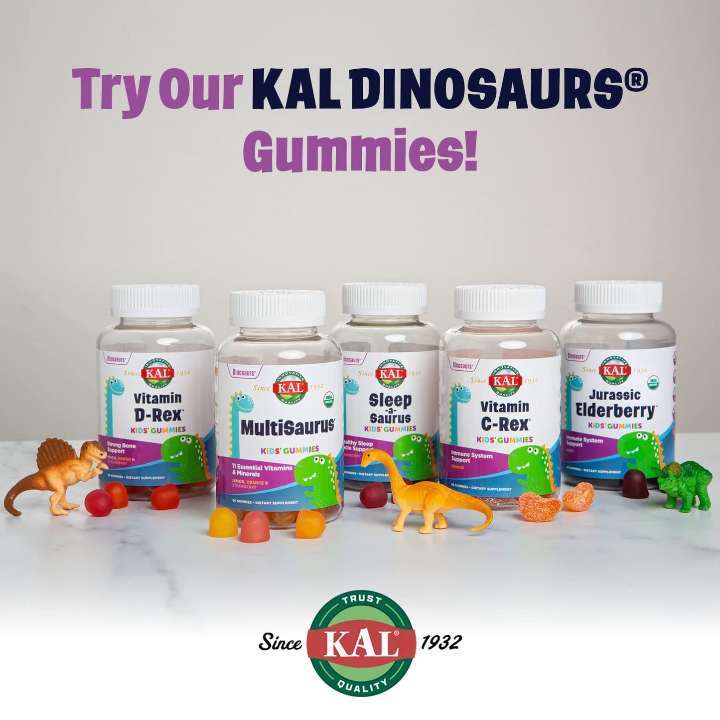 KAL DinoDophilus Probiotics for Kids Chewable 60 Chews
