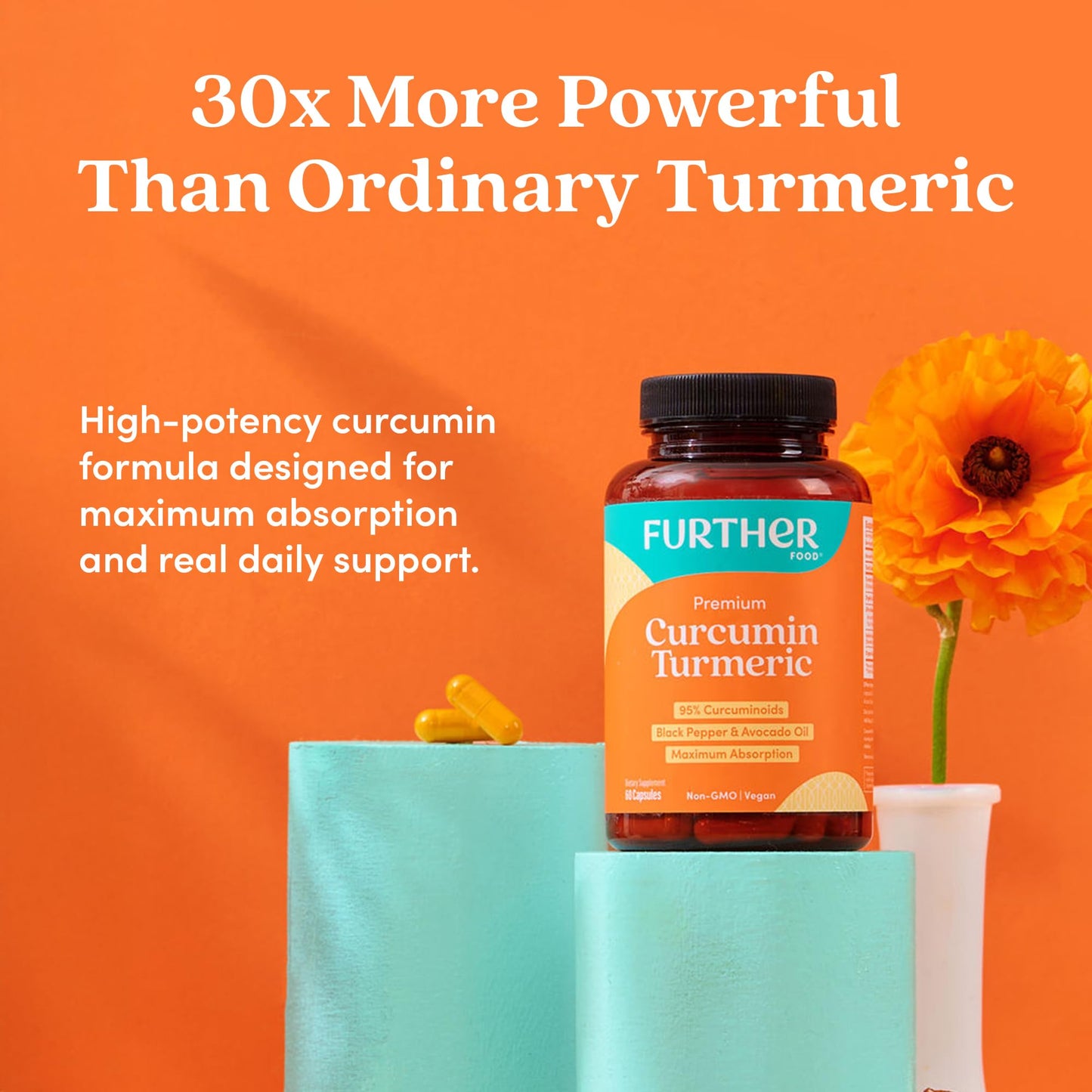 Further Food Curcumin Turmeric Capsules 60 Count