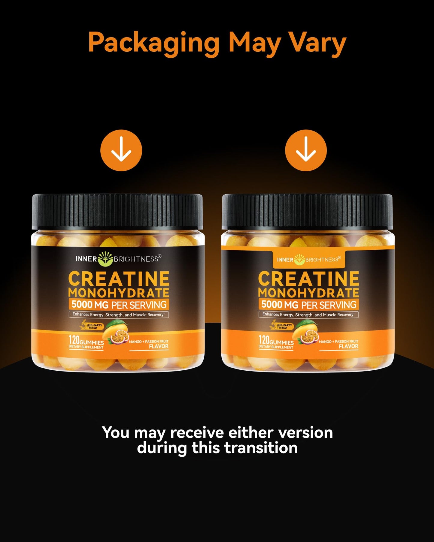 Inner Brightness Creatine Monohydrate Gummies, 120 Count