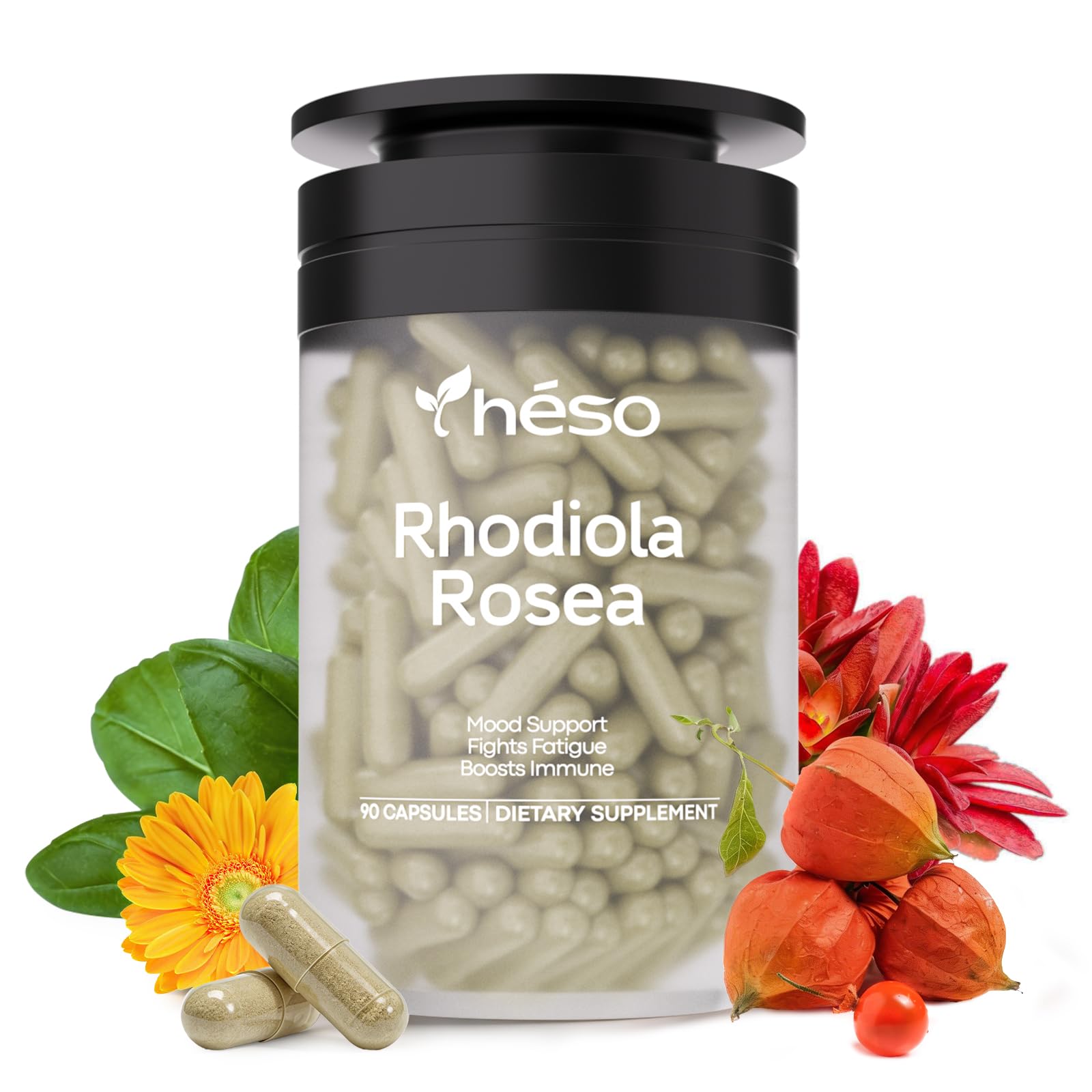 Yheso Rhodiola Rosea Extract Capsules 90 Count