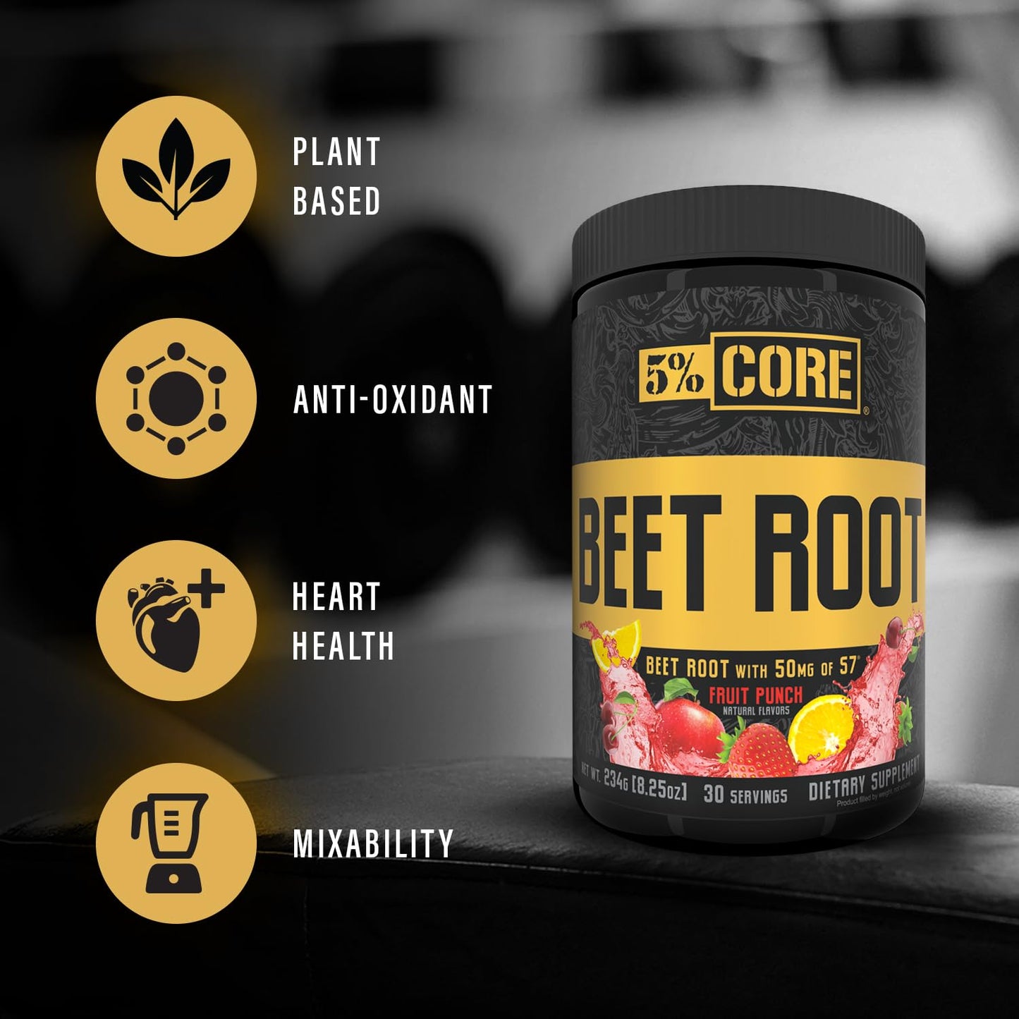 5% Nutrition Organic Core Beet Root Powder 7.51