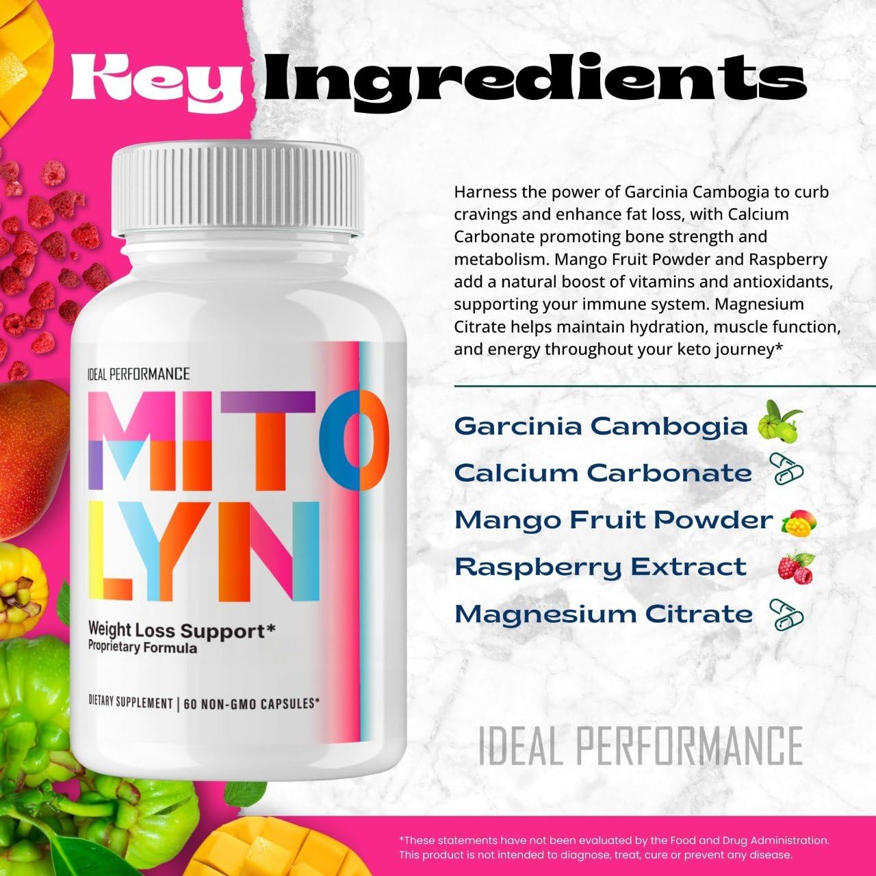 IDEAL PERFORMANCE Mitolyn Weight Loss Pills 300 Capsules