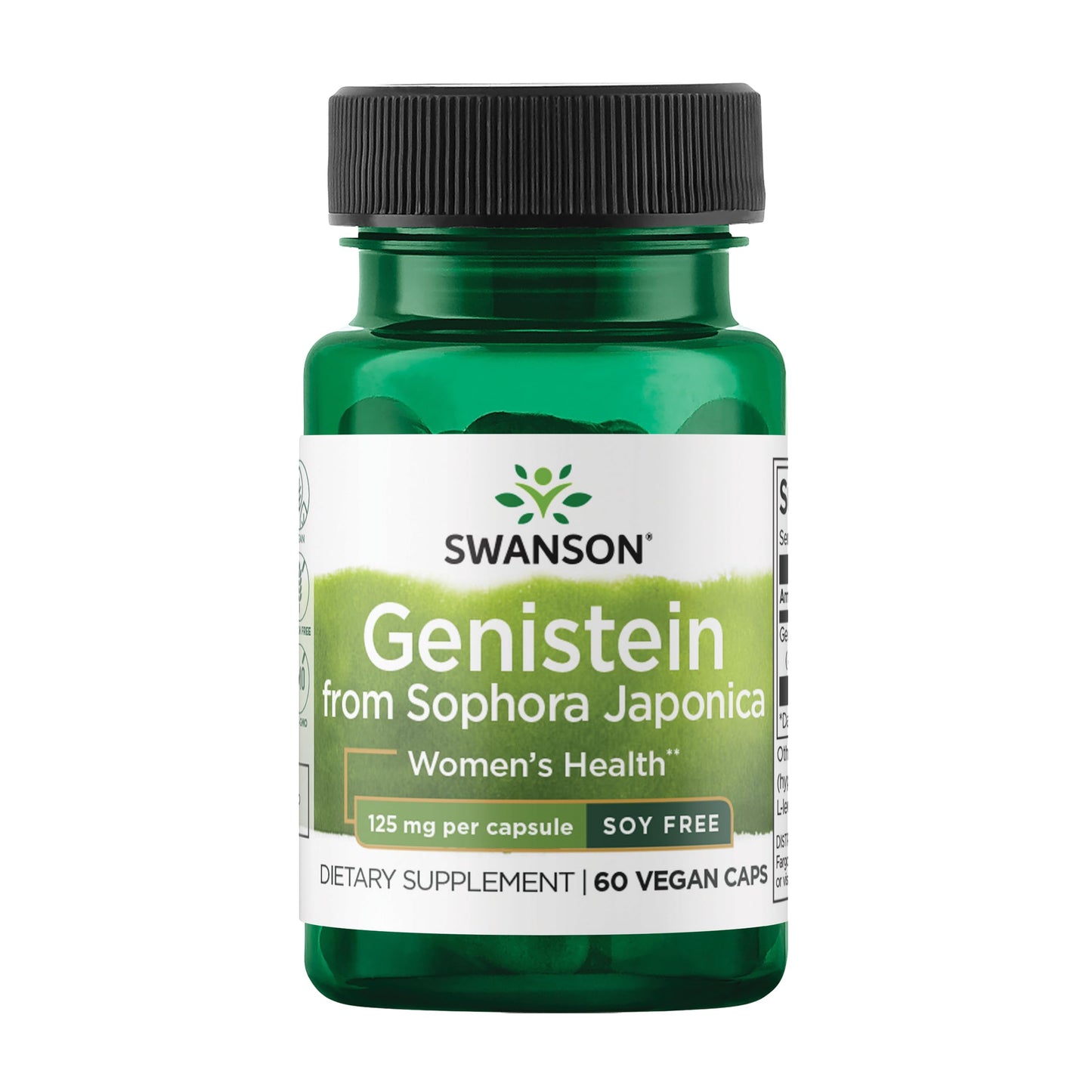 Swanson Soy-Free Genistein Plant-Based Supplement Capsules, 60 Count