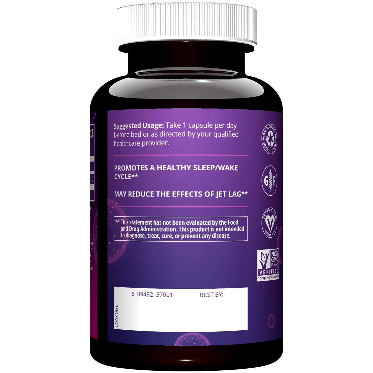 MRM Melatonin 3 mg Capsules, 60 Capsules