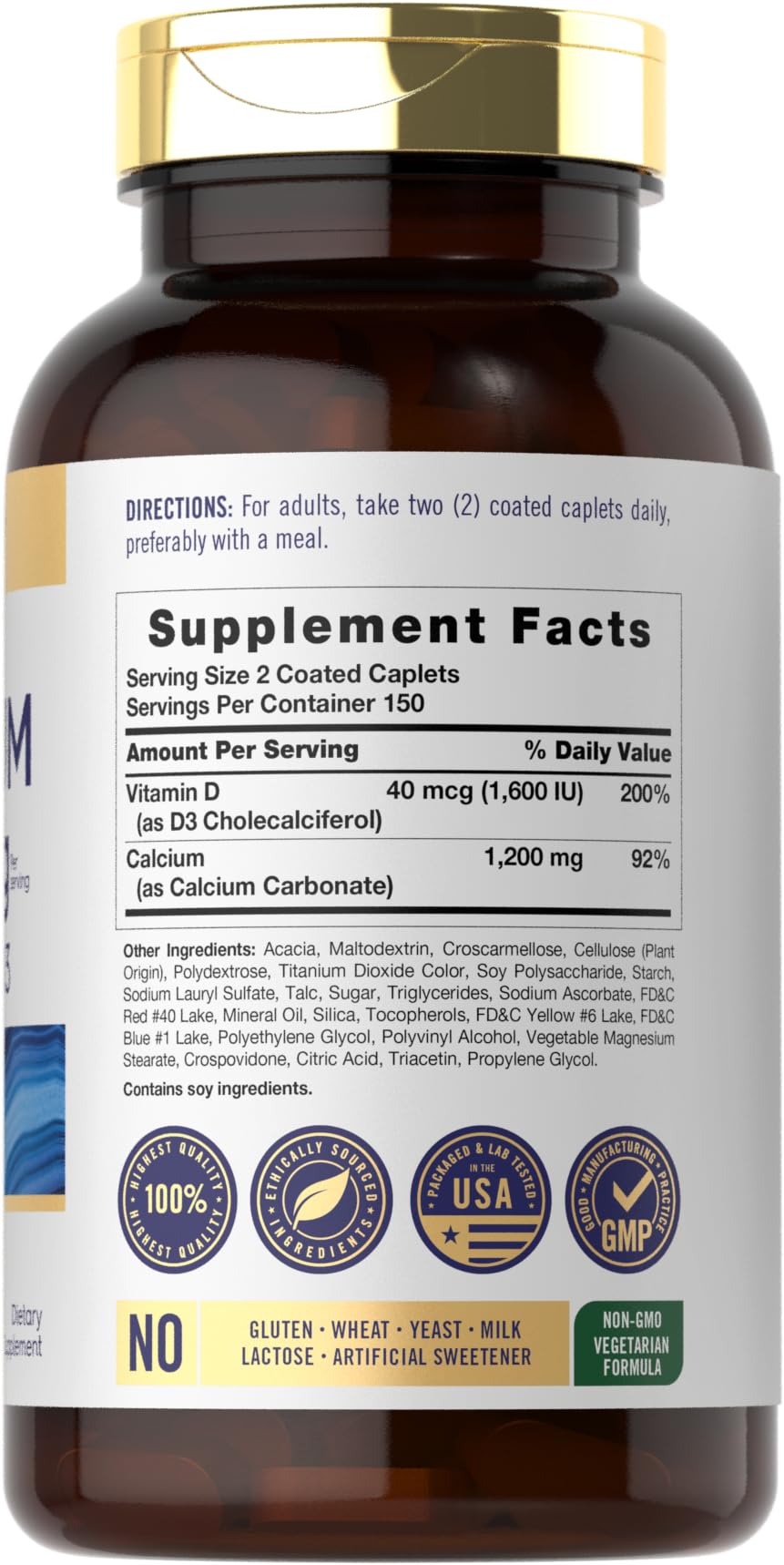Carlyle Calcium 1200mg with Vitamin D3 Caplets 300