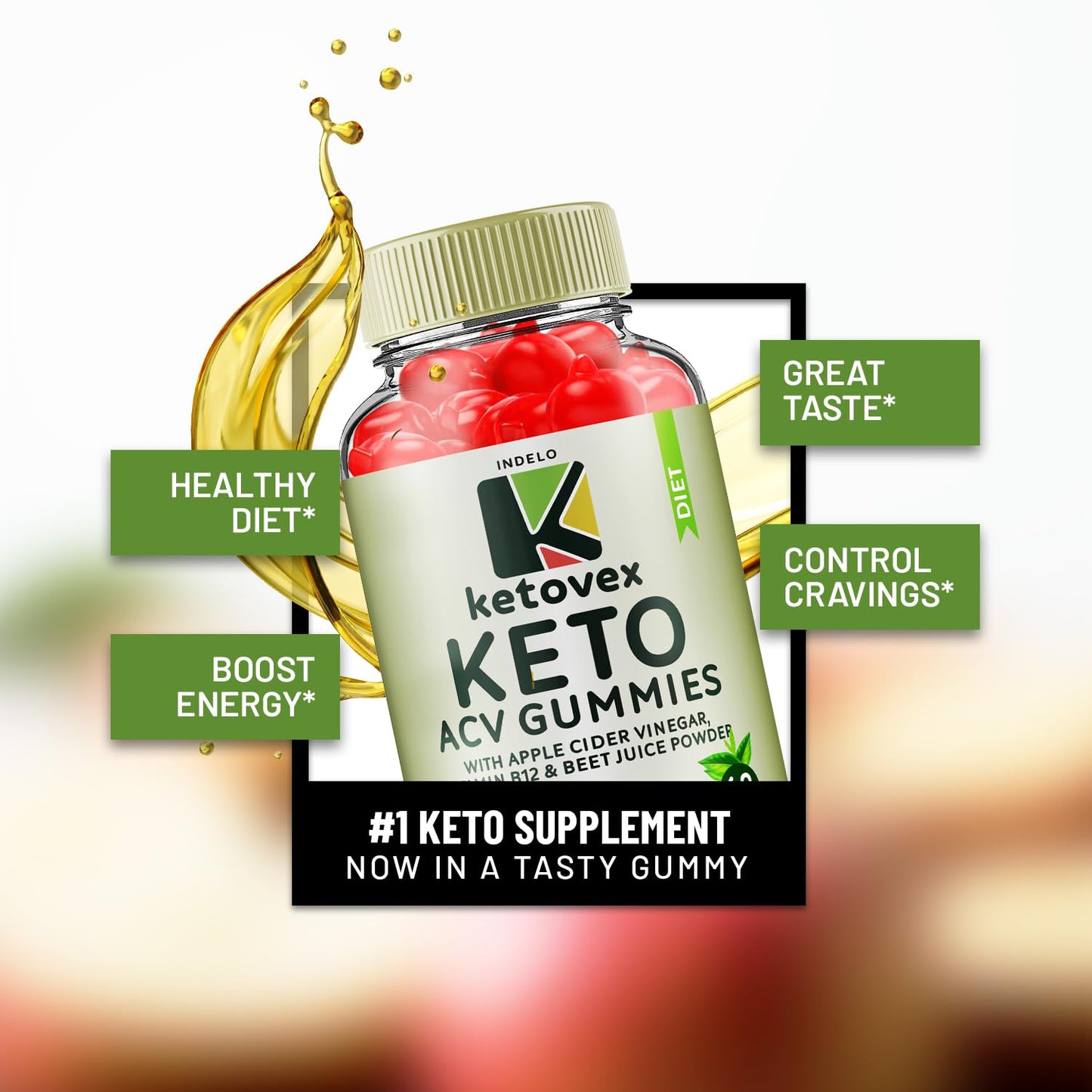 Indelo Ketovex Keto BHB Gummies Advanced Formula, 300 Gummies