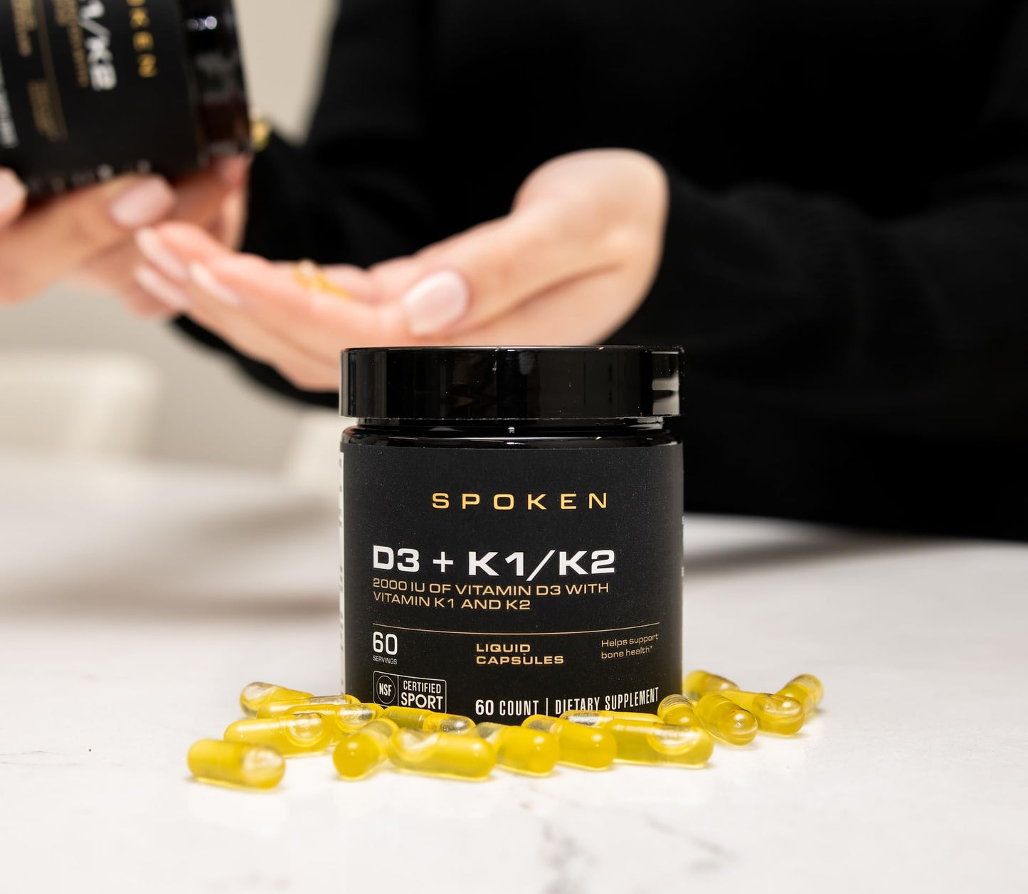 Spoken Vitamin D3 with K1 and K2 Capsule, 1 Count
