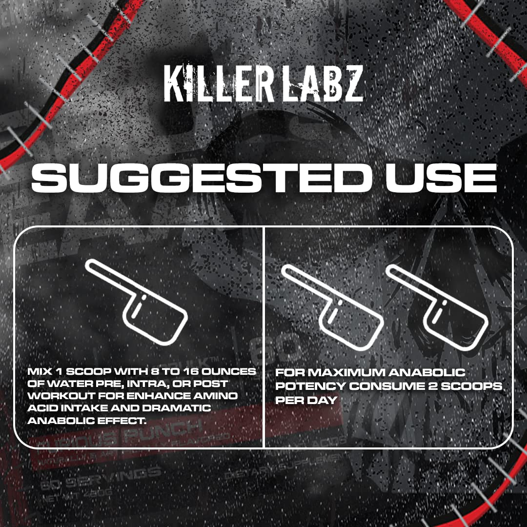 KILLER LABZ Brute EAA Branched Chain & Essential Amino Acids Powder 15.87 Ounce
