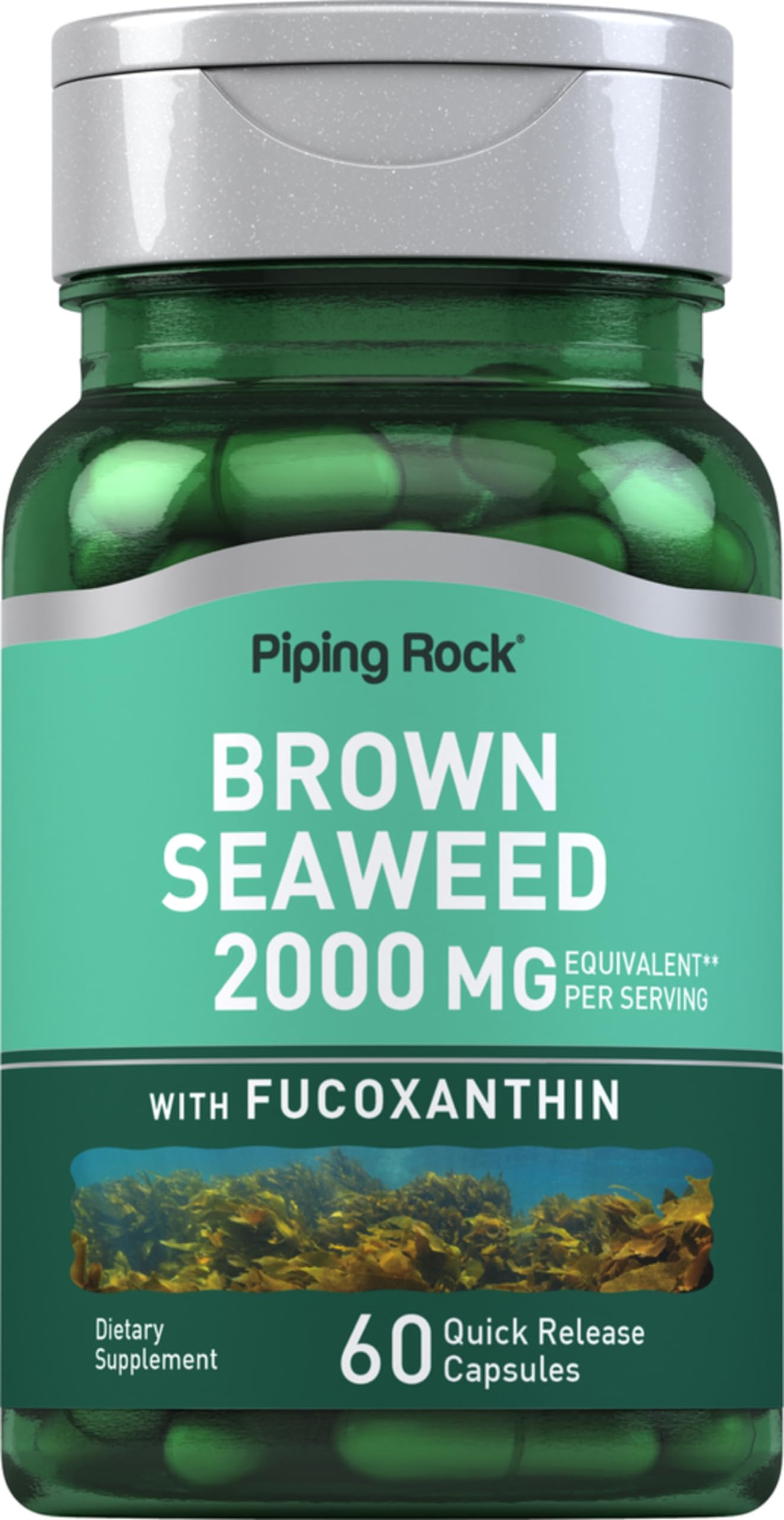 Piping Rock Brown Seaweed Fucoxanthin Extract Capsules 60 Count