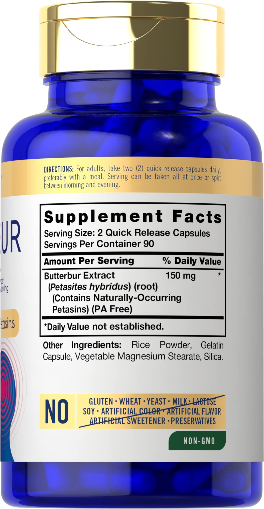 Carlyle Butterbur Supplement 150 mg Capsule, 180 Capsules