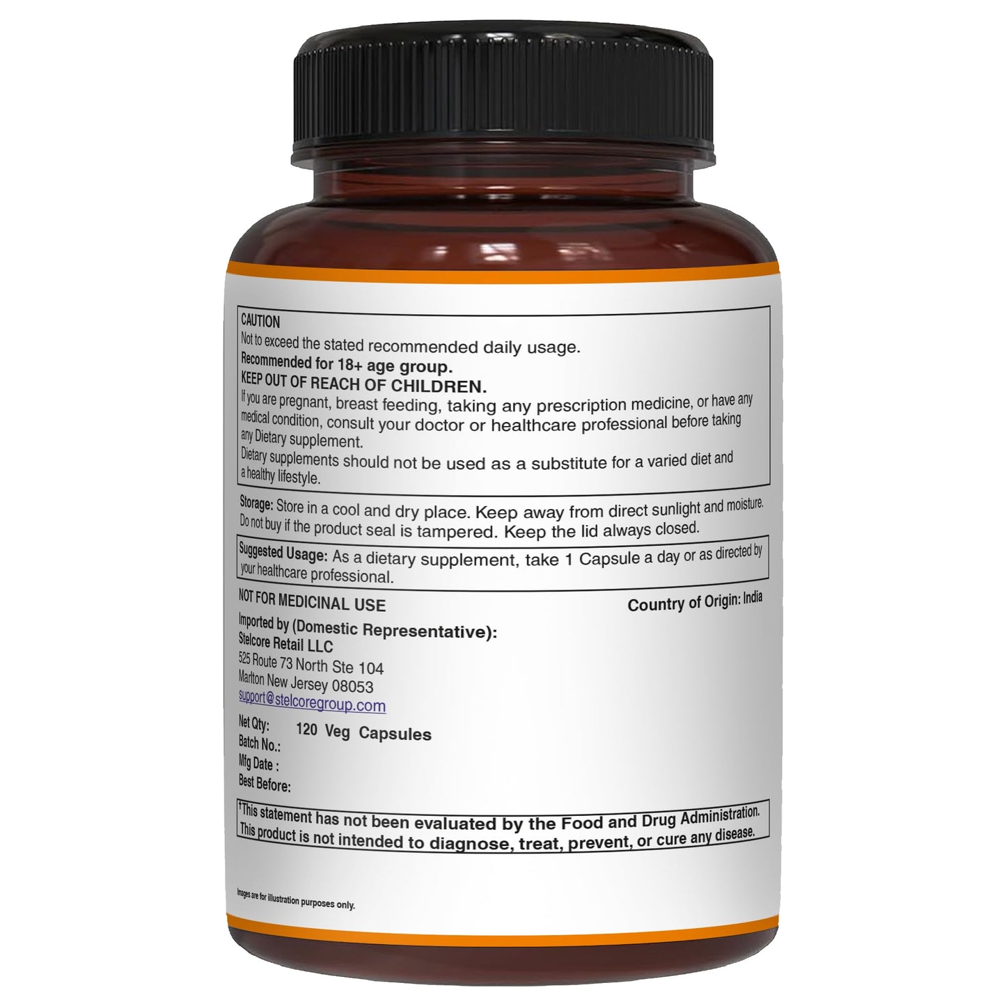 Pure Nutrition Natural Treasures Stinging Nettle 20:1 Extract 500mg per Capsule, 120 Veg Caps